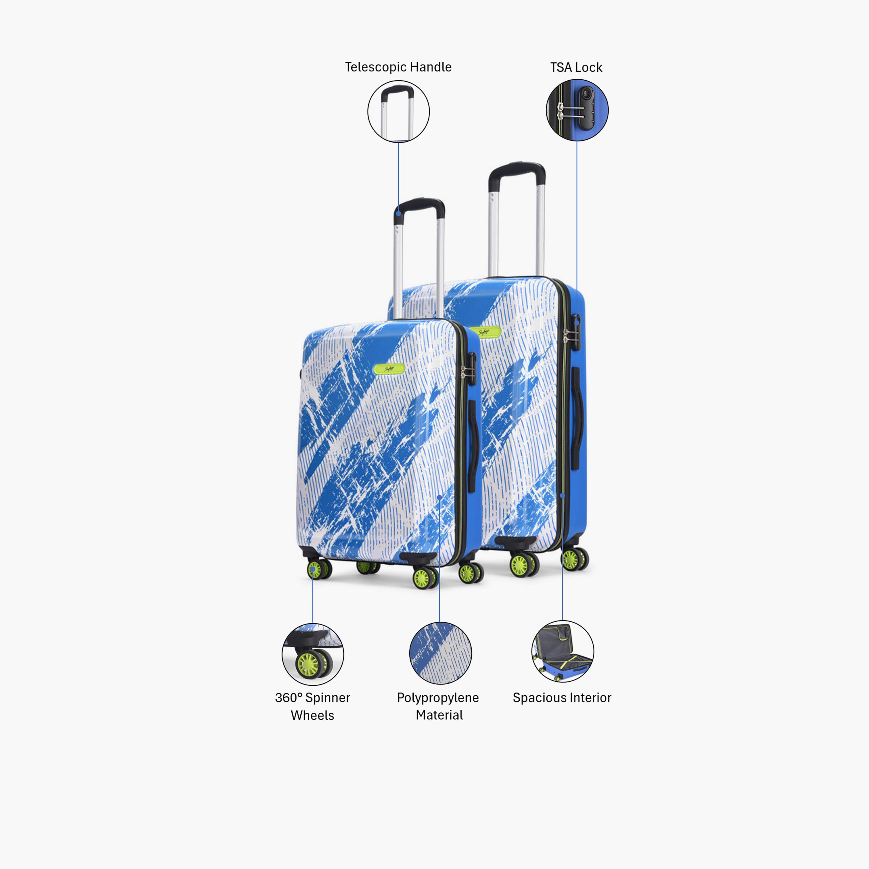 Skybags STROKE NEO Set of 2 Polypropylene Hard-Sided 4-Wheeler Spinner Trolley Bags with Combination Lock-travel-luggagesandbags-luggage-image-2