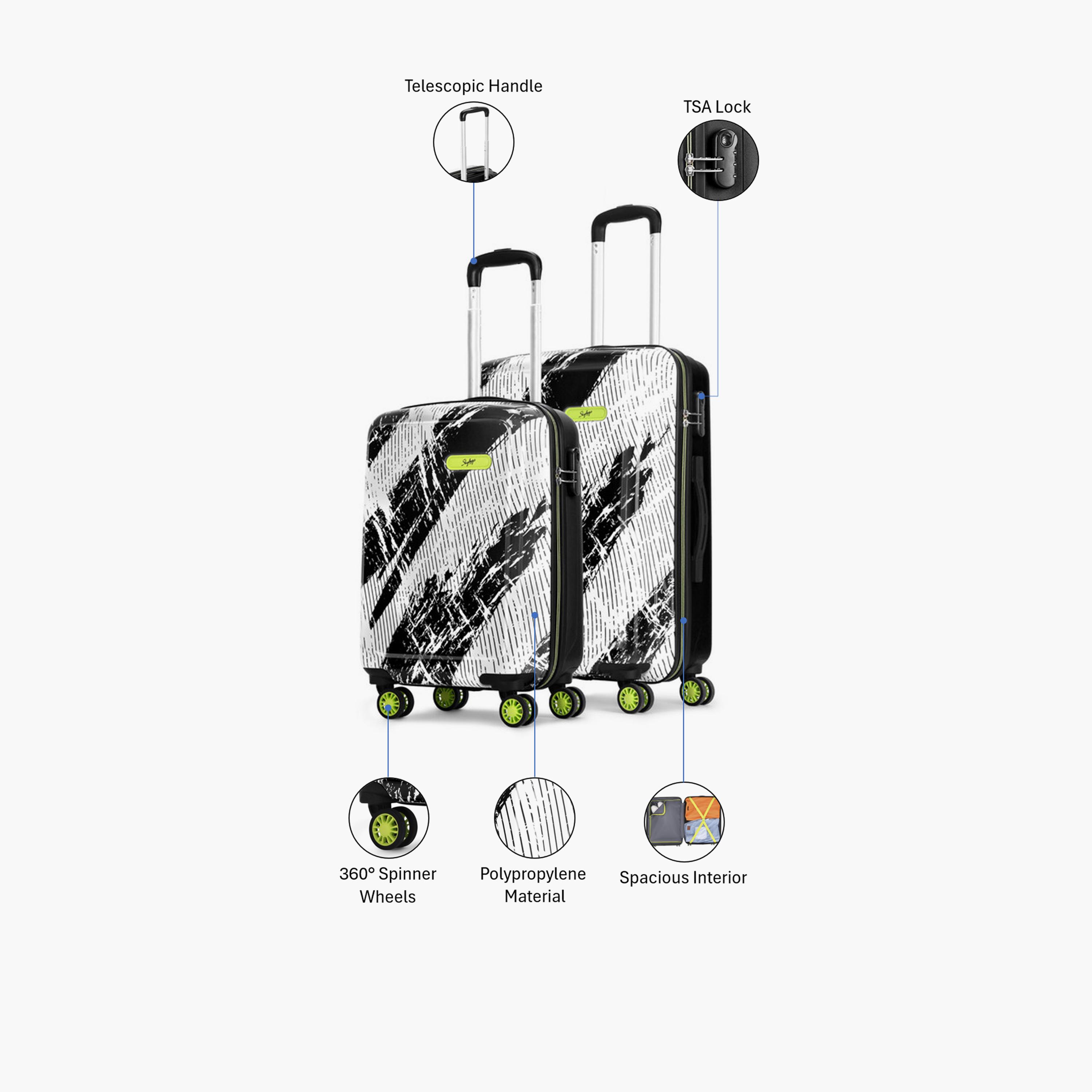 Skybags STROKE NEO Set of 2 Polypropylene Hard-Sided 4-Wheeler Spinner Trolley Bags with Combination Lock-travel-luggagesandbags-luggage-image-2