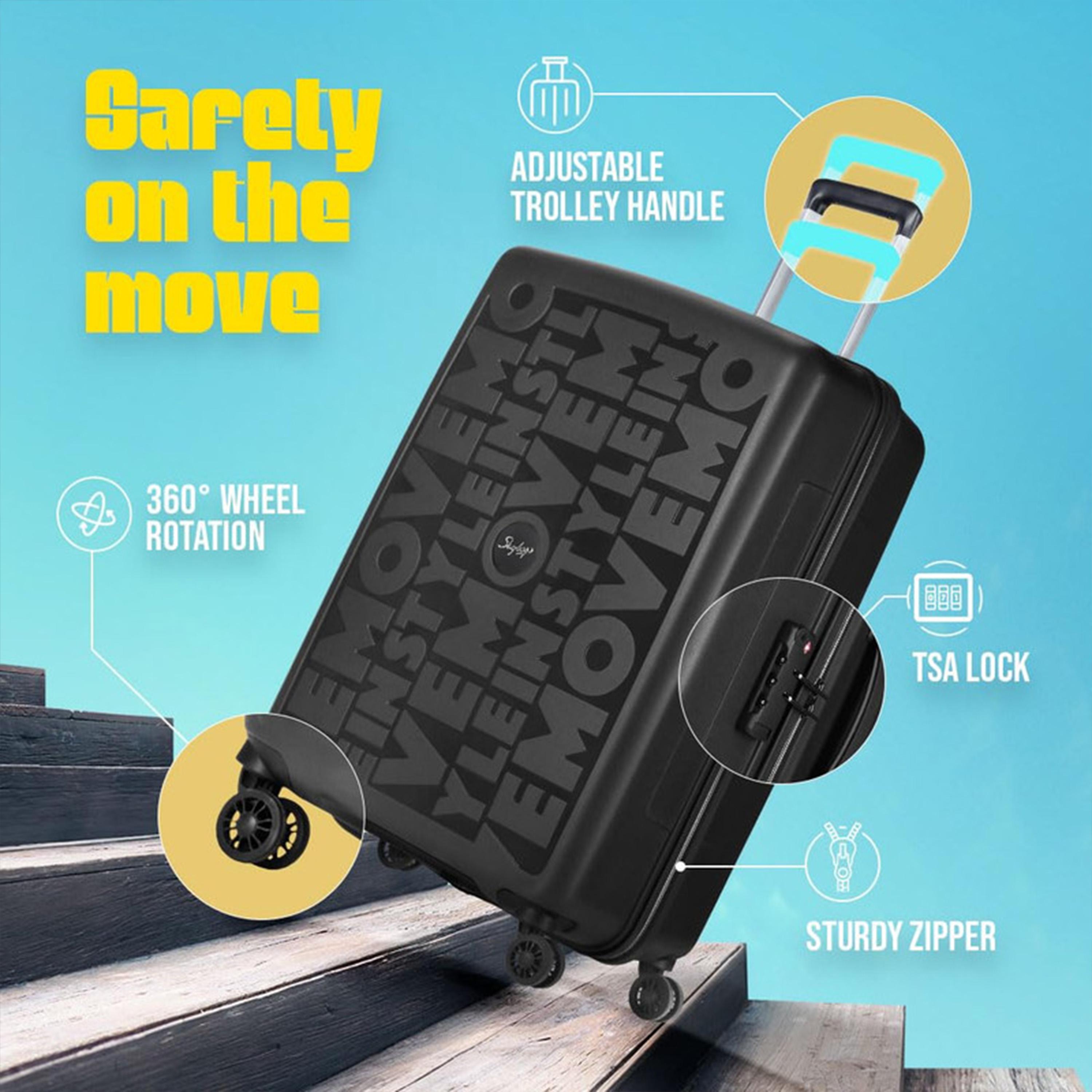 Skybags Play 66 CM Medium Check-In Polypropylene Hard-Sided 4-Wheeler Spinner Trolley Bag with TSA Lock-travel-luggagesandbags-luggage-image-9