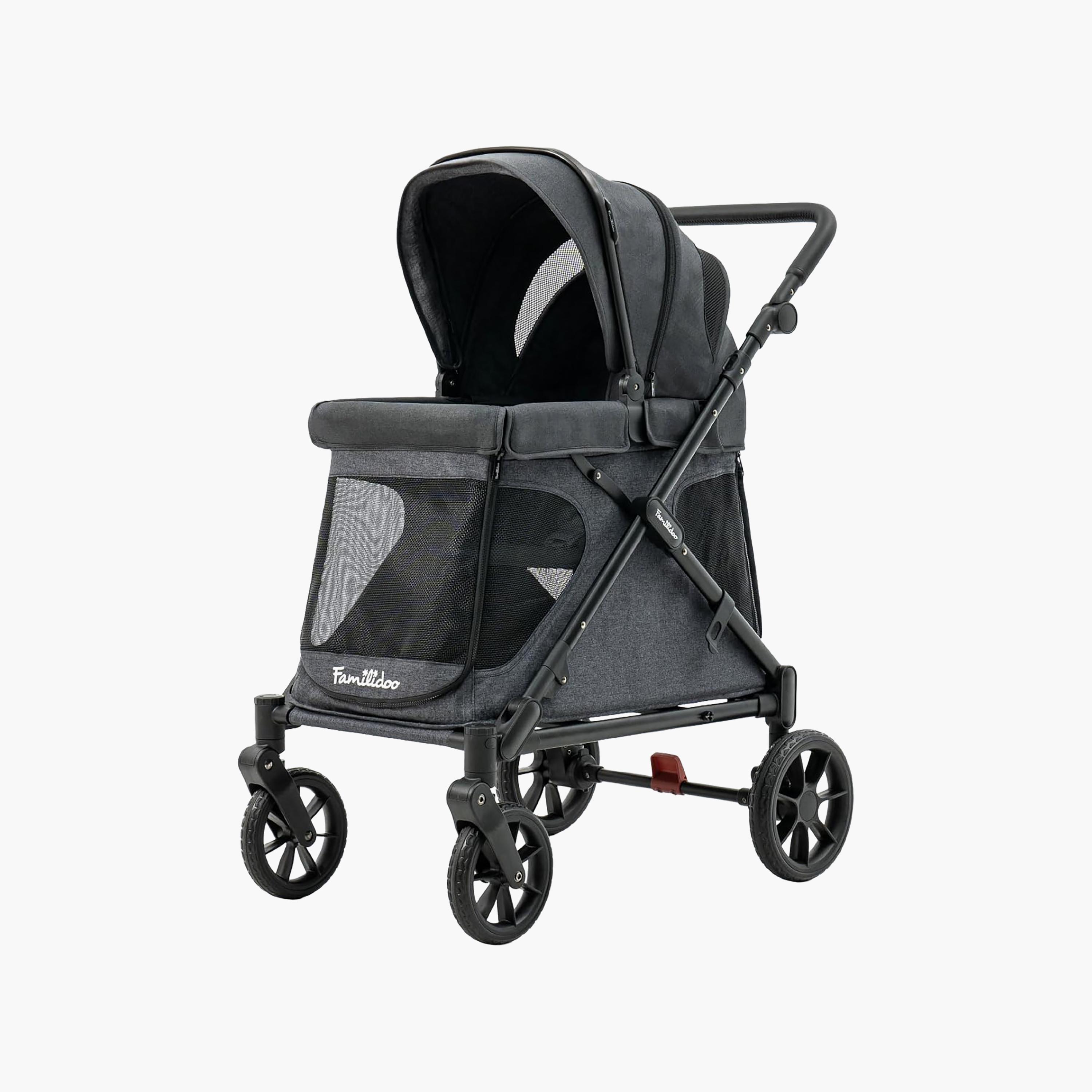 Familidoo Q1 Foldable Multi-Use Wagon Stroller with Magnetic Safety Harness-baby-gear-strollersandprams-strollers-image-1