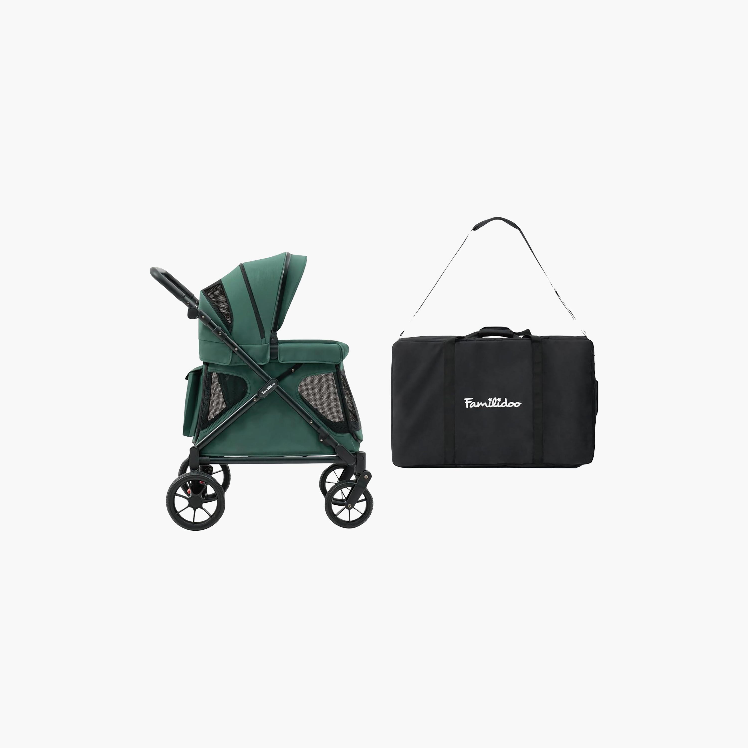 Familidoo Q1 Foldable Multi-Use Wagon Stroller with Magnetic Safety Harness-baby-gear-strollersandprams-strollers-image-4