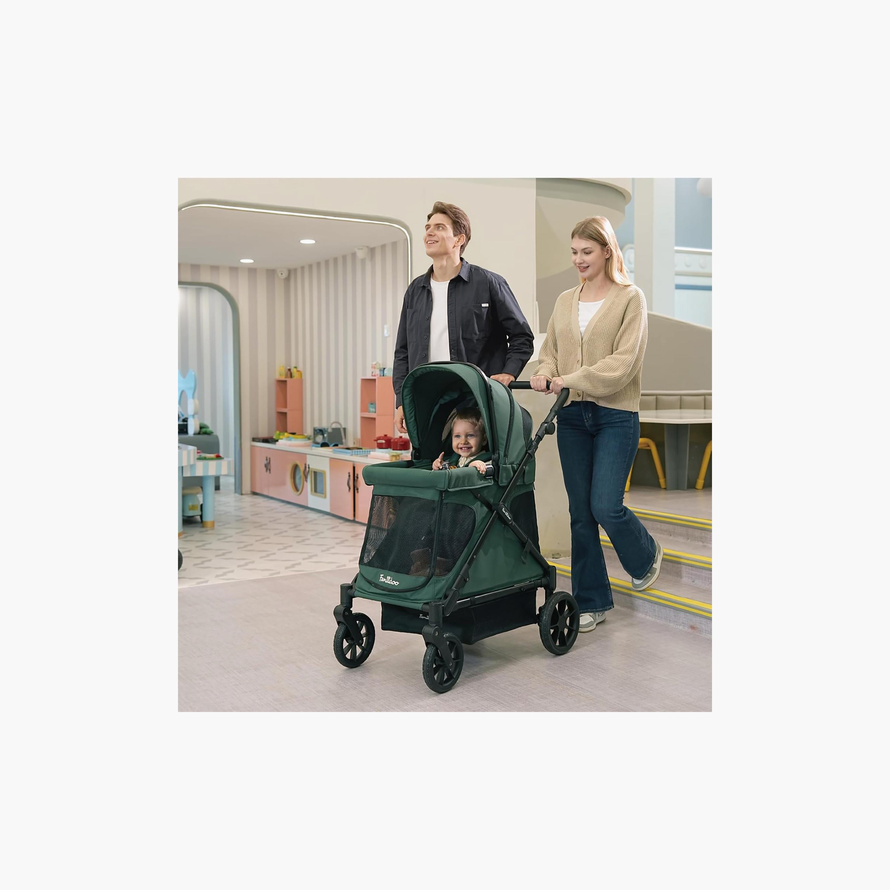 Familidoo Q1 Foldable Multi-Use Wagon Stroller with Magnetic Safety Harness-baby-gear-strollersandprams-strollers-image-5