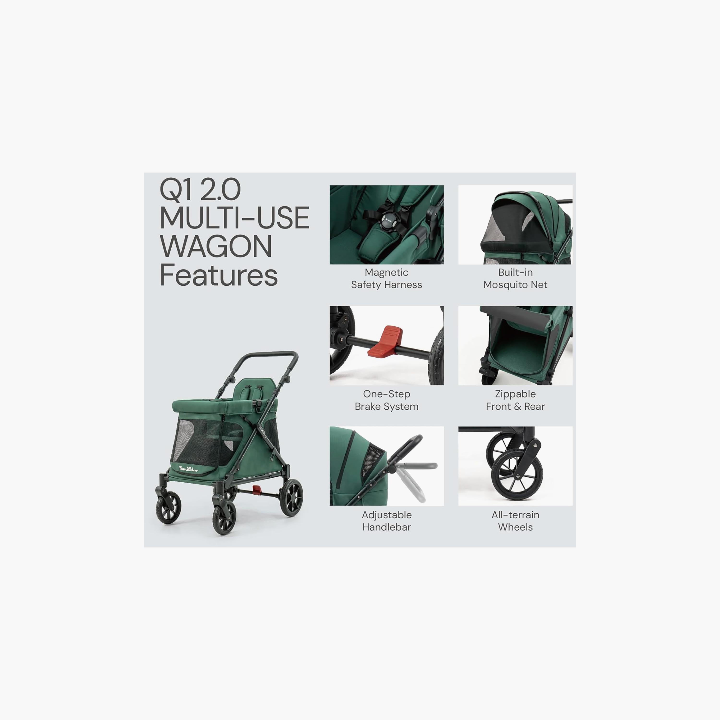 Familidoo Q1 Foldable Multi-Use Wagon Stroller with Magnetic Safety Harness-baby-gear-strollersandprams-strollers-image-8