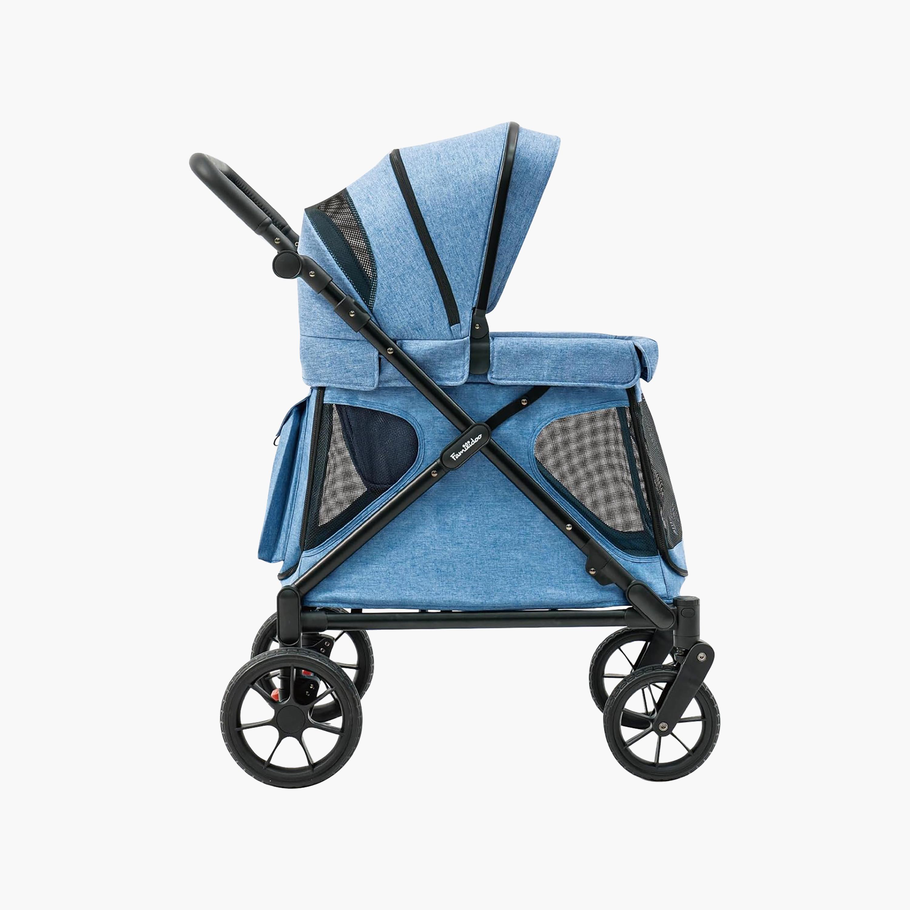 Familidoo Q1 Foldable Multi-Use Wagon Stroller with Magnetic Safety Harness-baby-gear-strollersandprams-strollers-image-2