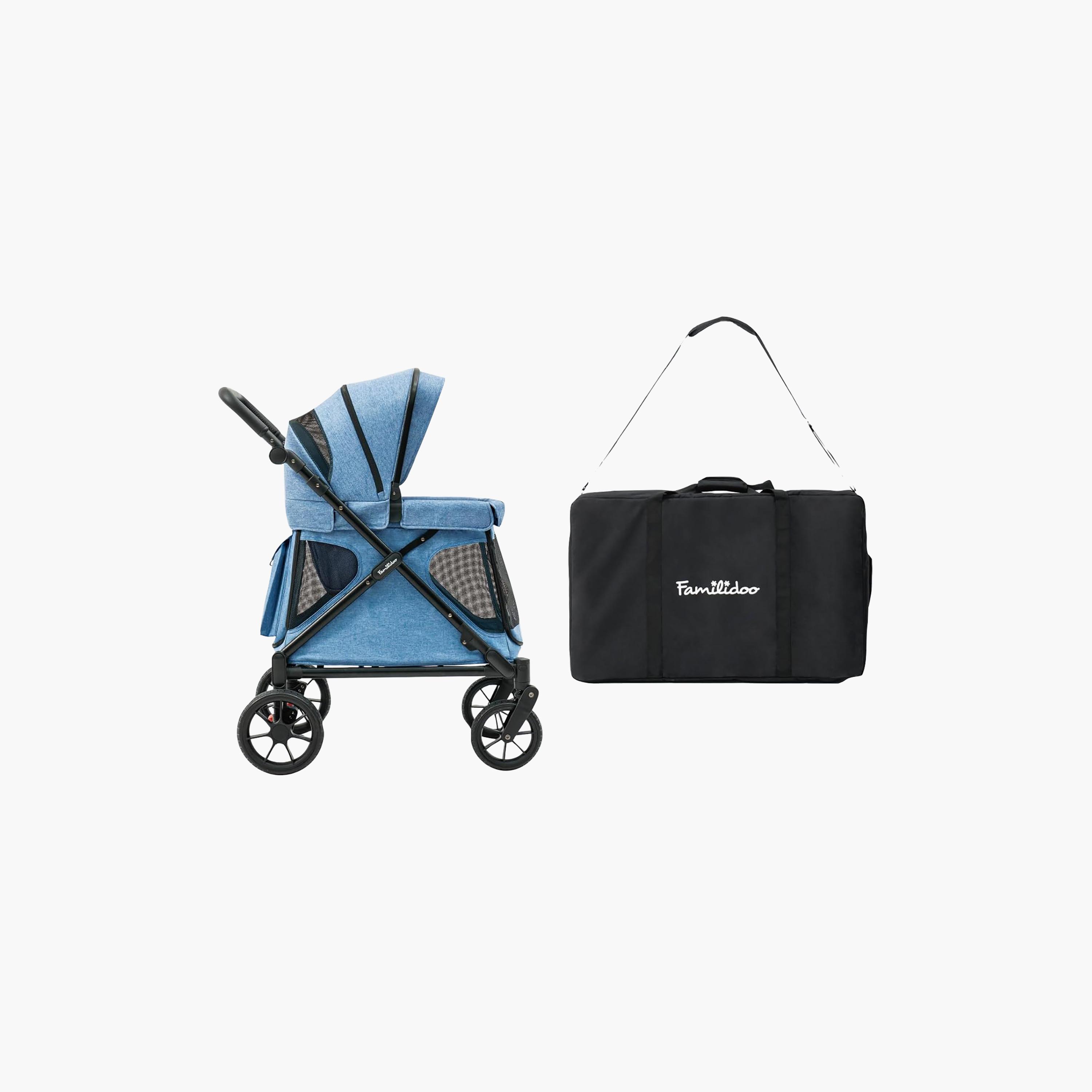 Familidoo Q1 Foldable Multi-Use Wagon Stroller with Magnetic Safety Harness-baby-gear-strollersandprams-strollers-image-4