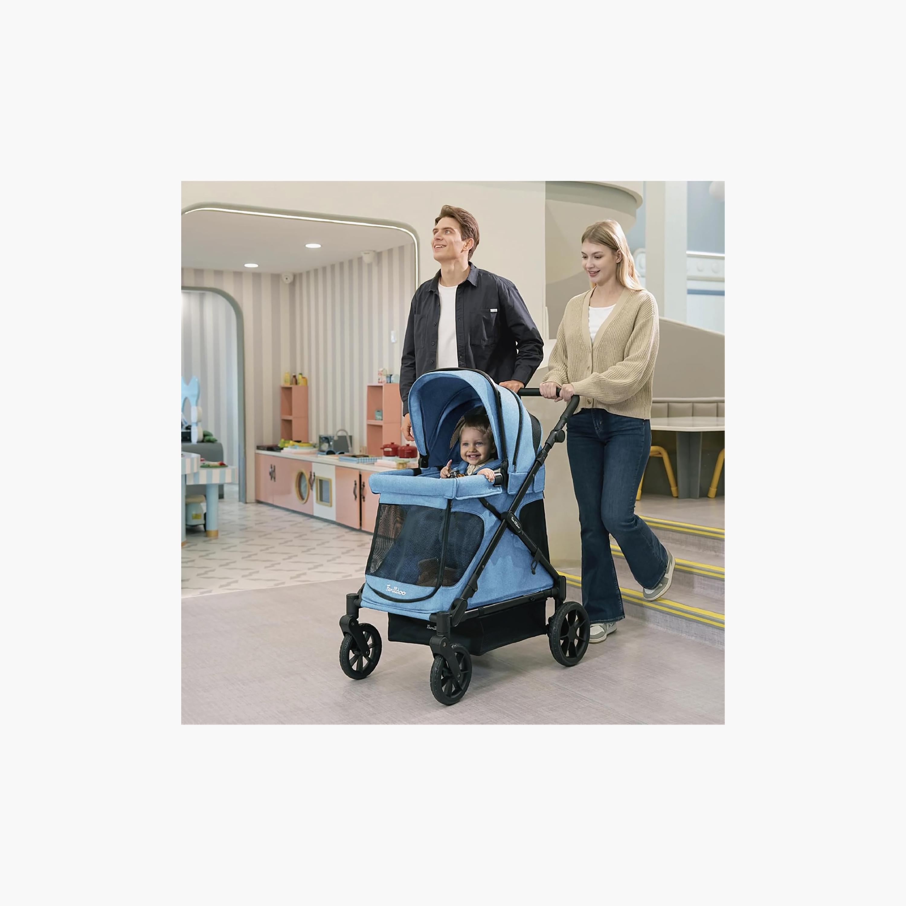 Familidoo Q1 Foldable Multi-Use Wagon Stroller with Magnetic Safety Harness-baby-gear-strollersandprams-strollers-image-5