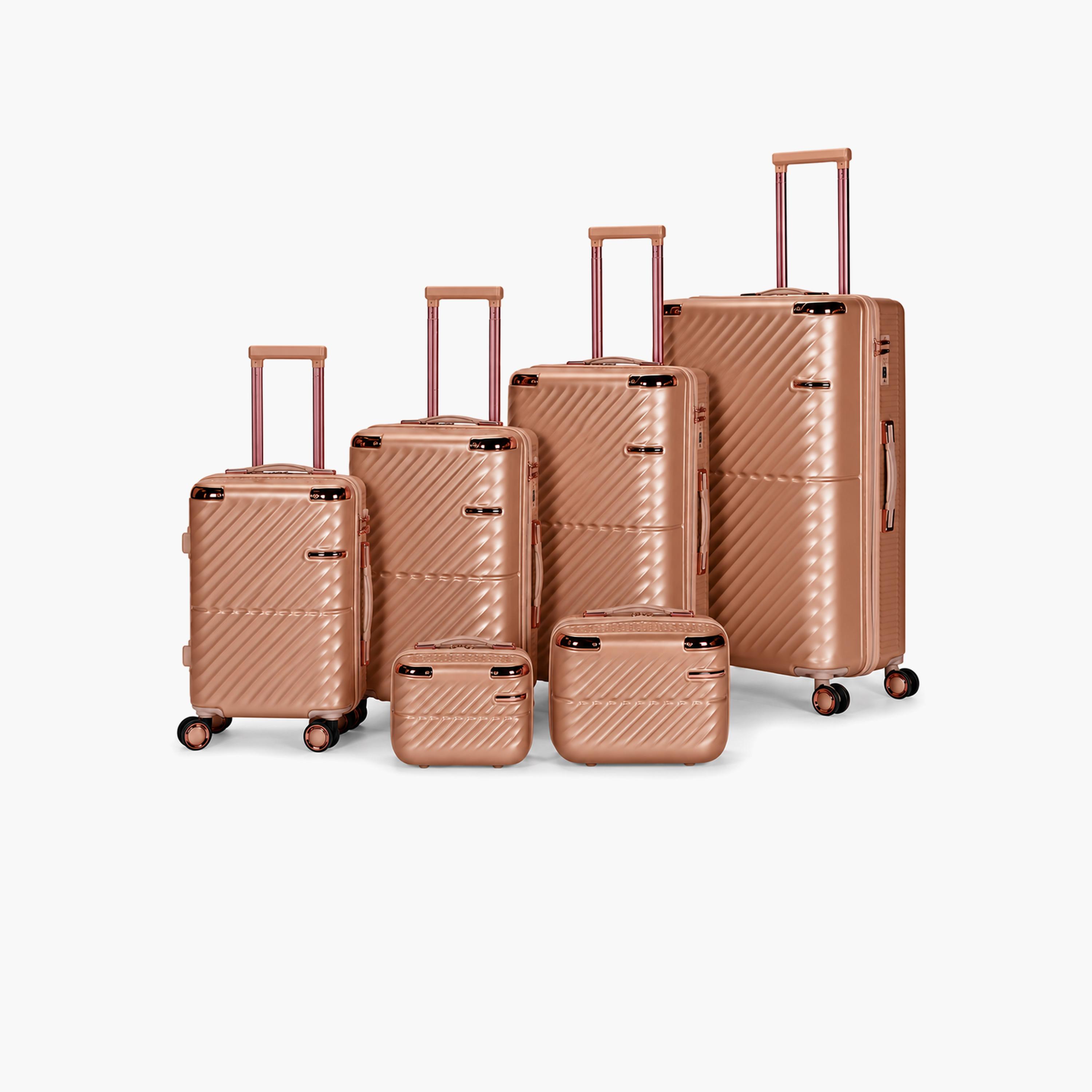 Limra Set of 6 ABS Hard-Sided 4-Wheeler Spinner Trolley Bags with Combination Lock-travel-luggagesandbags-luggage-image-1