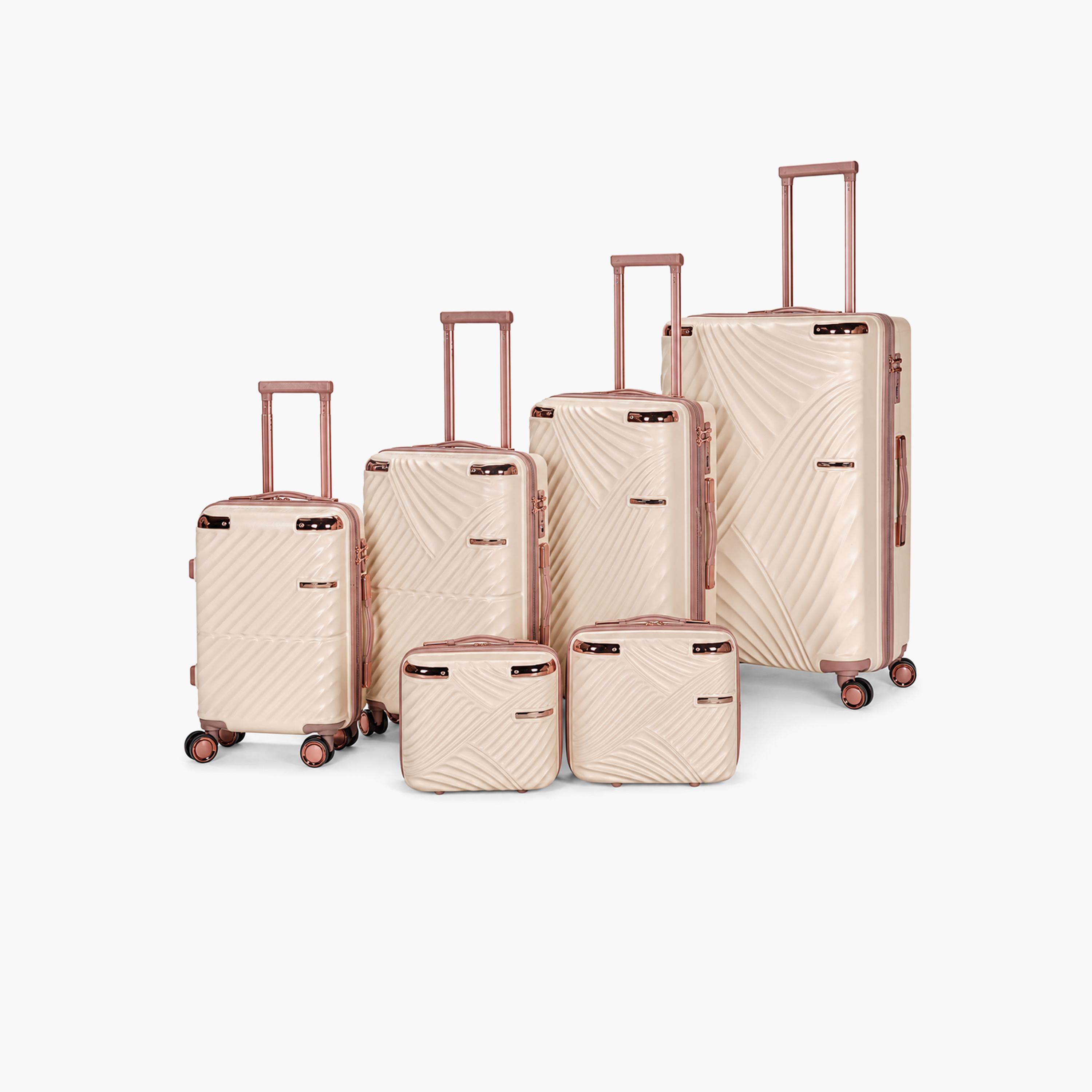 Limra Set of 6 ABS Hard-Sided 4-Wheeler Spinner Trolley Bags with Combination Lock-travel-luggagesandbags-luggage-image-1