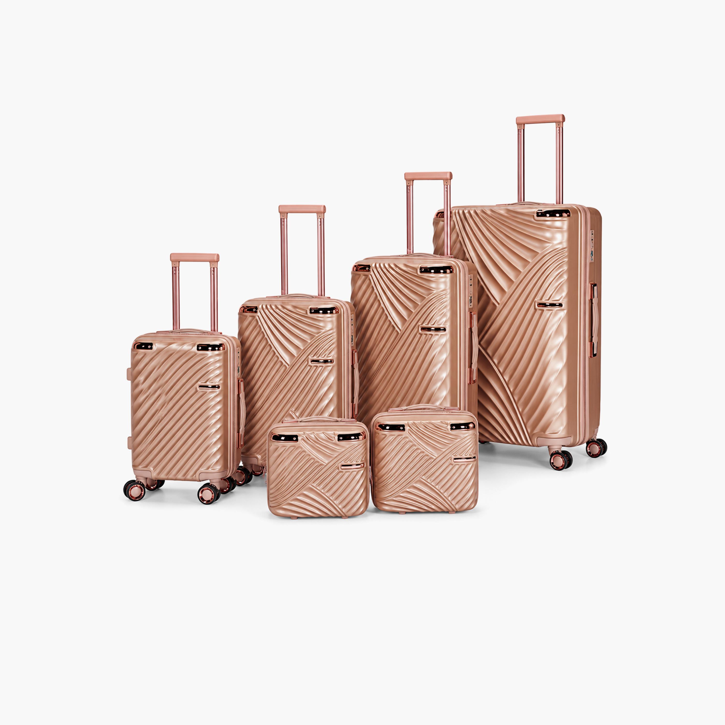 Limra Set of 6 ABS Hard-Sided 4-Wheeler Spinner Trolley Bags with Combination Lock-travel-luggagesandbags-luggage-image-1