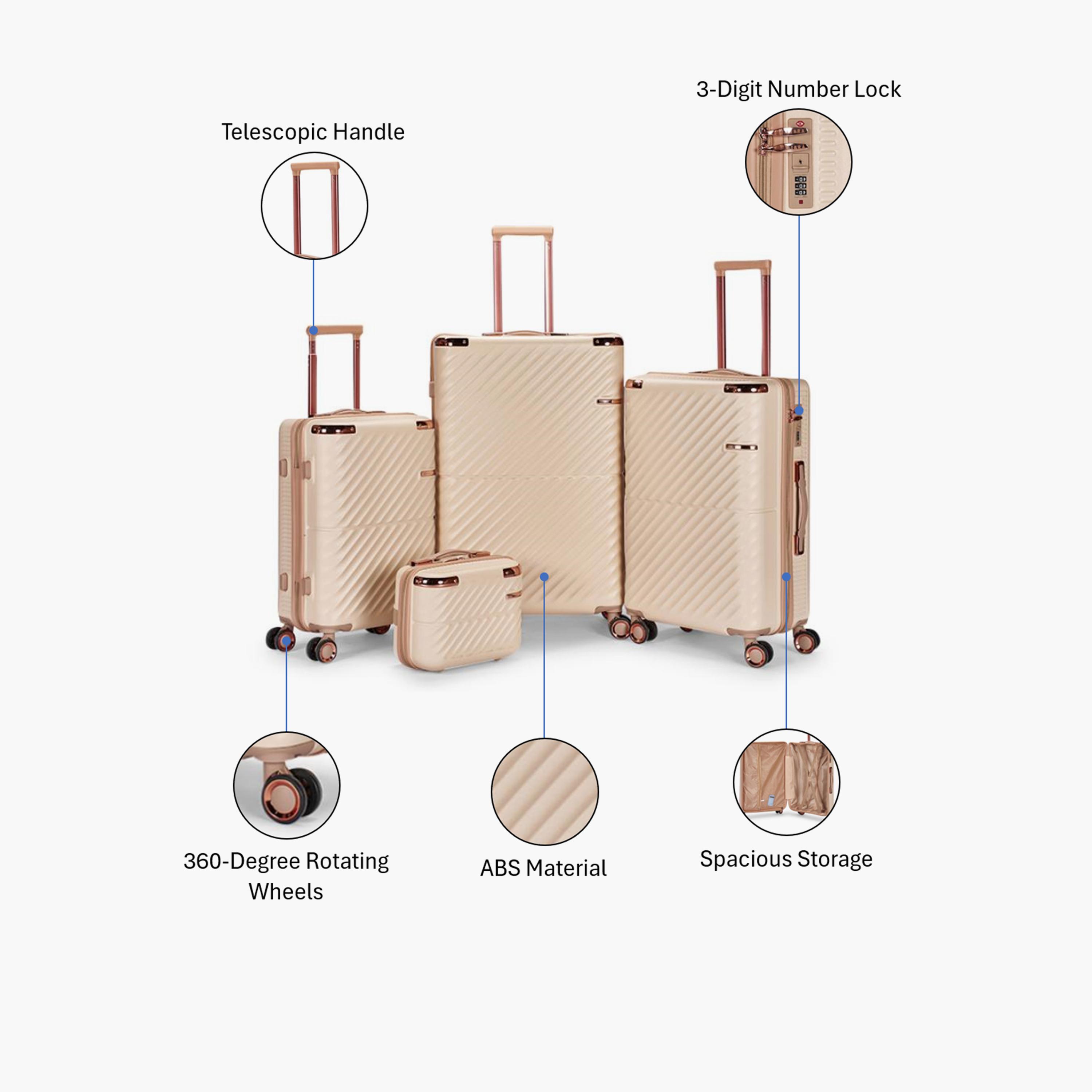 ليمرا - طقم شنط سفر 4 قطع جوانب ABS صلبة بأربع عجلات دوارة وقفل برقم سري-travel-luggagesandbags-luggage-image-2