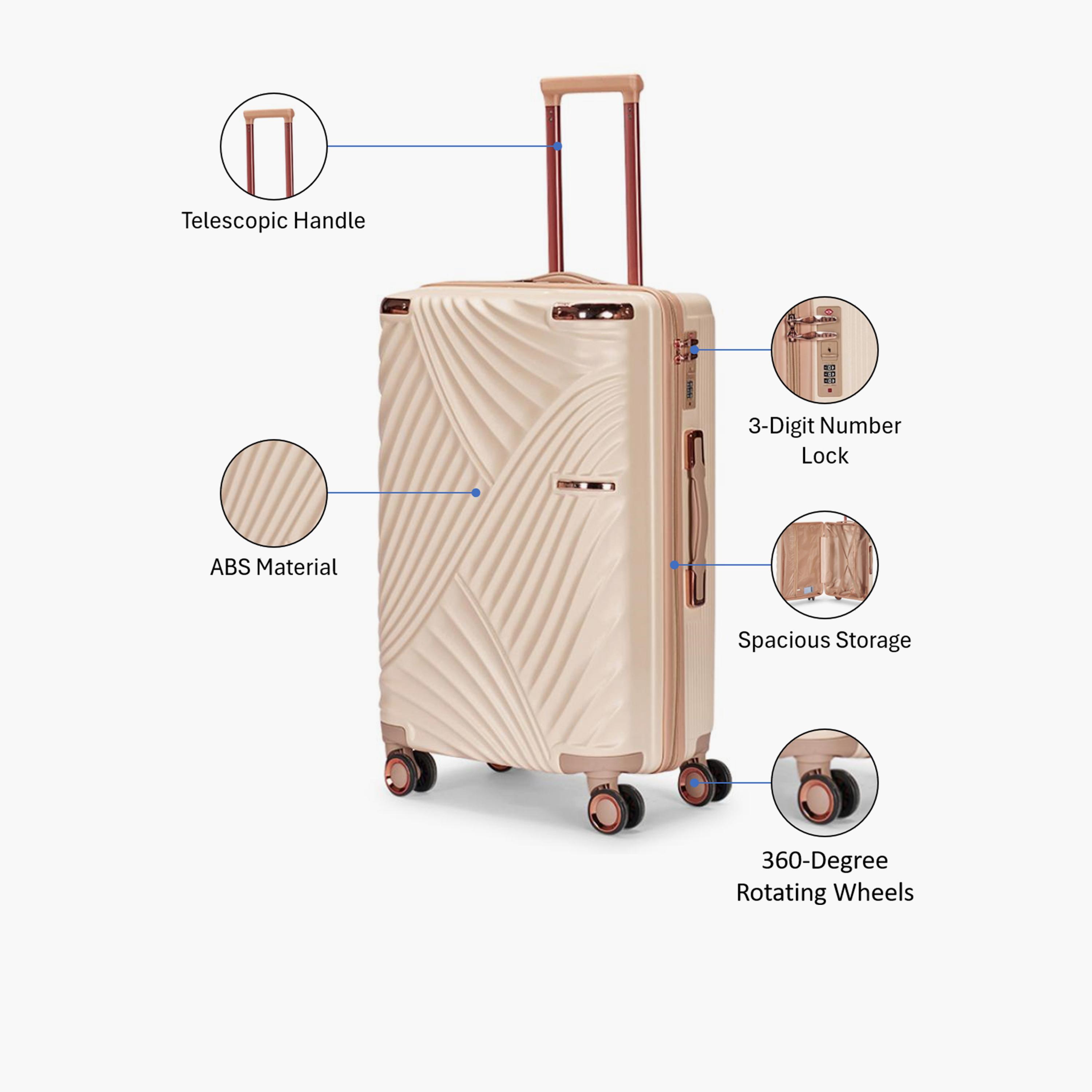 Limra 55 CM Small Cabin ABS Hard-Sided 4-Wheeler Spinner Trolley Bag with Combination Lock-travel-luggagesandbags-luggage-image-3