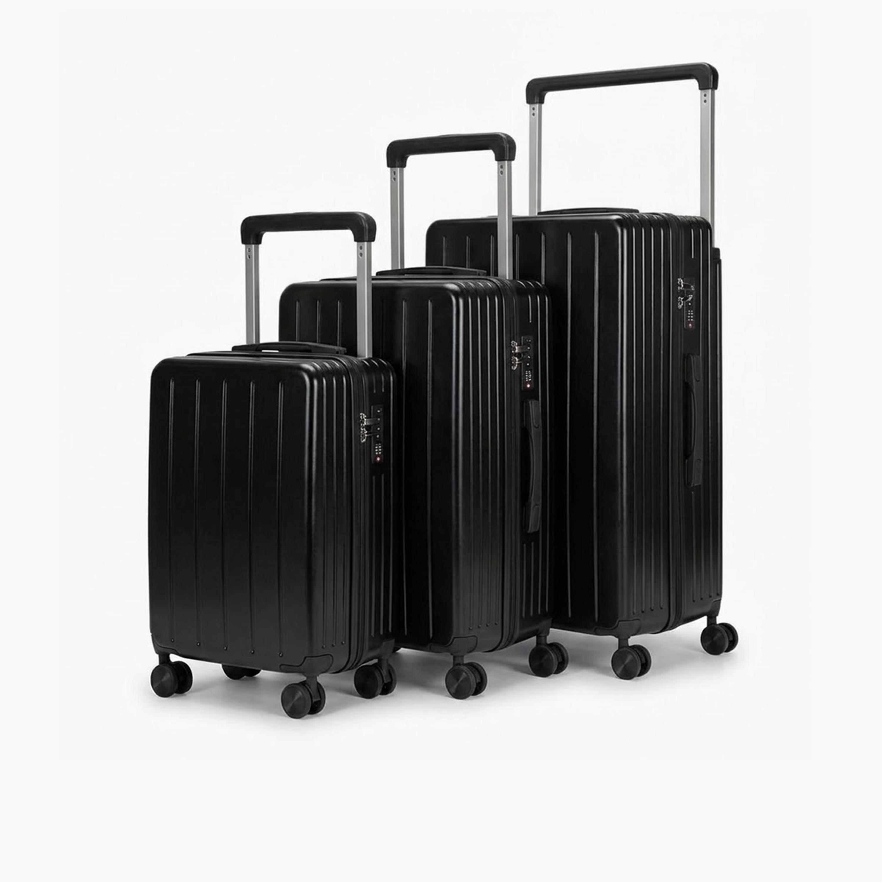 Limra Set of 3 Polycarbonate Hard-Sided 4-Wheeler Spinner Trolley Bags with Combination Lock-travel-luggagesandbags-luggage-image-1