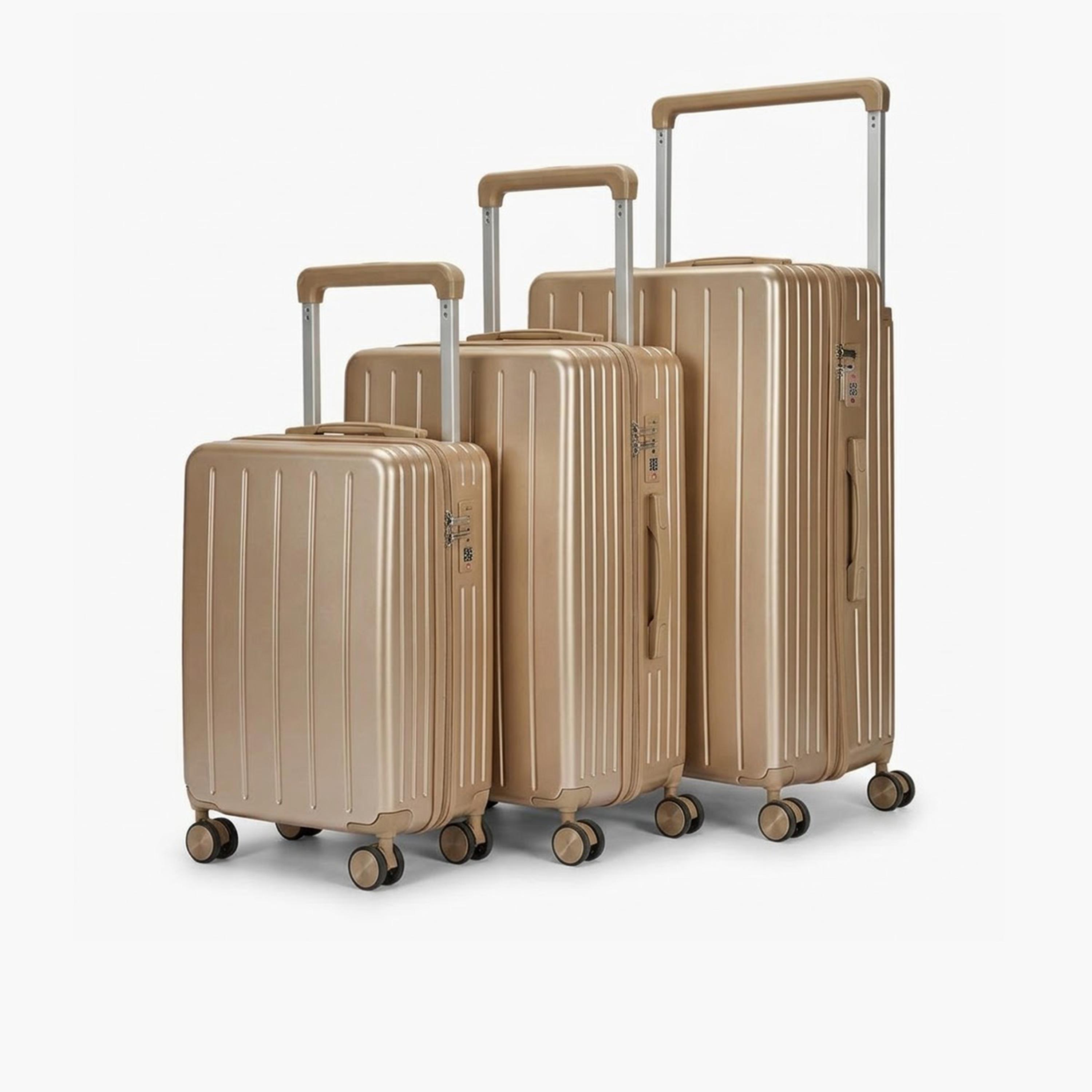Limra Set of 3 Polycarbonate Hard-Sided 4-Wheeler Spinner Trolley Bags with Combination Lock-travel-luggagesandbags-luggage-image-1