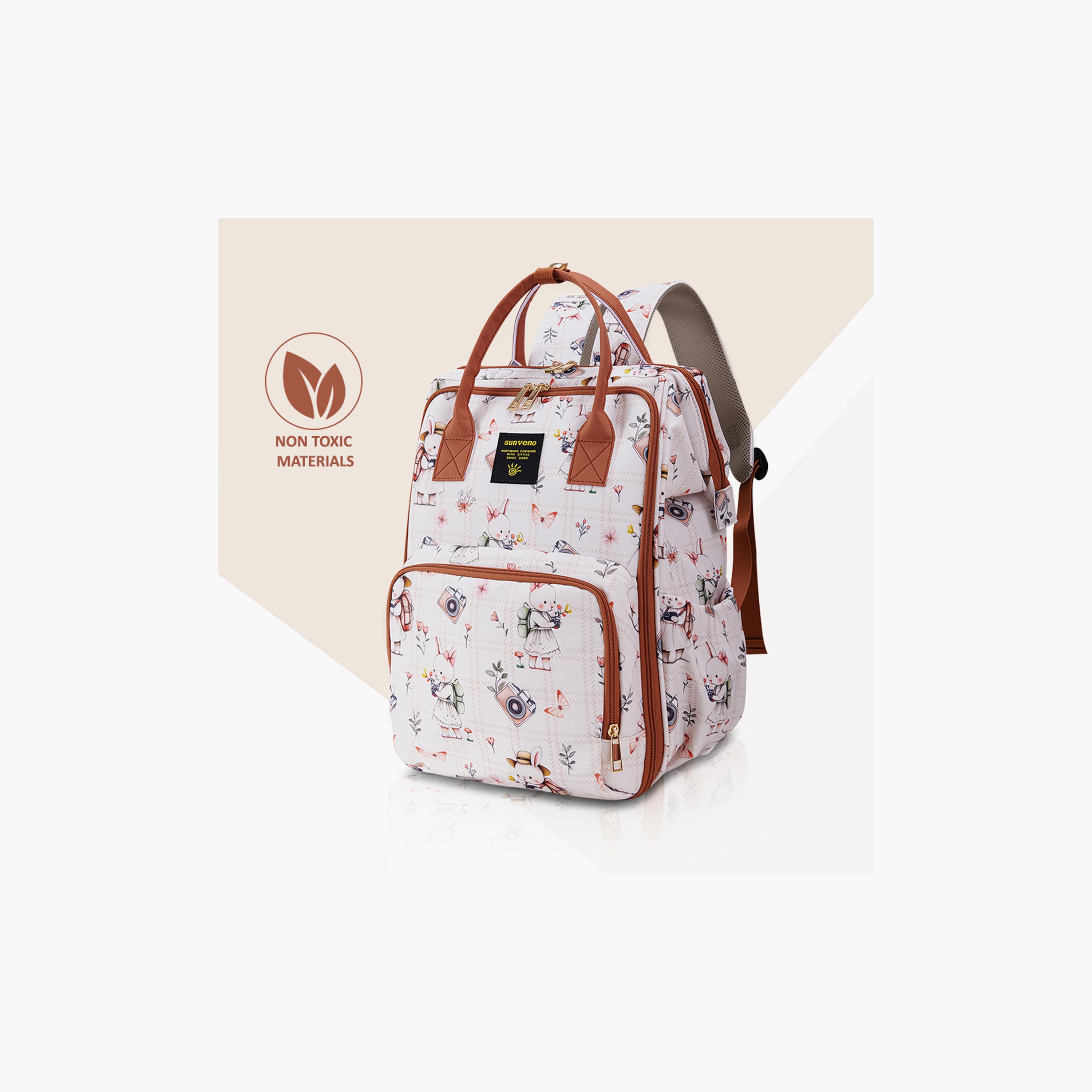 Sunveno Multi-Pocket Diaper Backpack with Insulated Pockets & Anti-Theft Pocket-baby-gear-diaperbags-image-14
