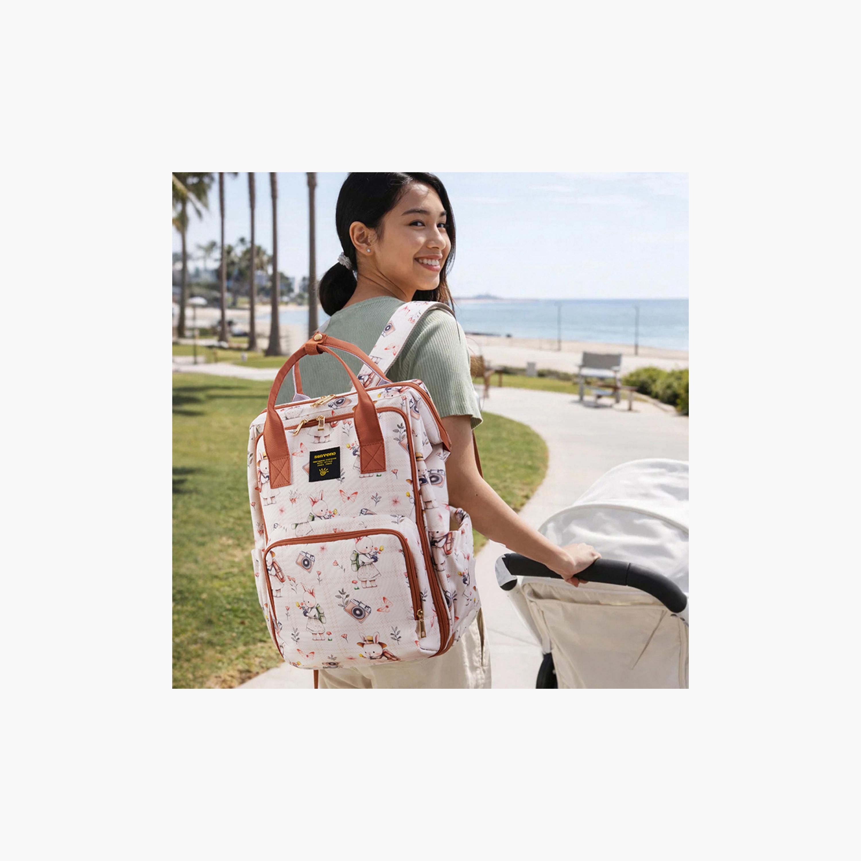 Sunveno Multi-Pocket Diaper Backpack with Insulated Pockets & Anti-Theft Pocket-baby-gear-diaperbags-image-2