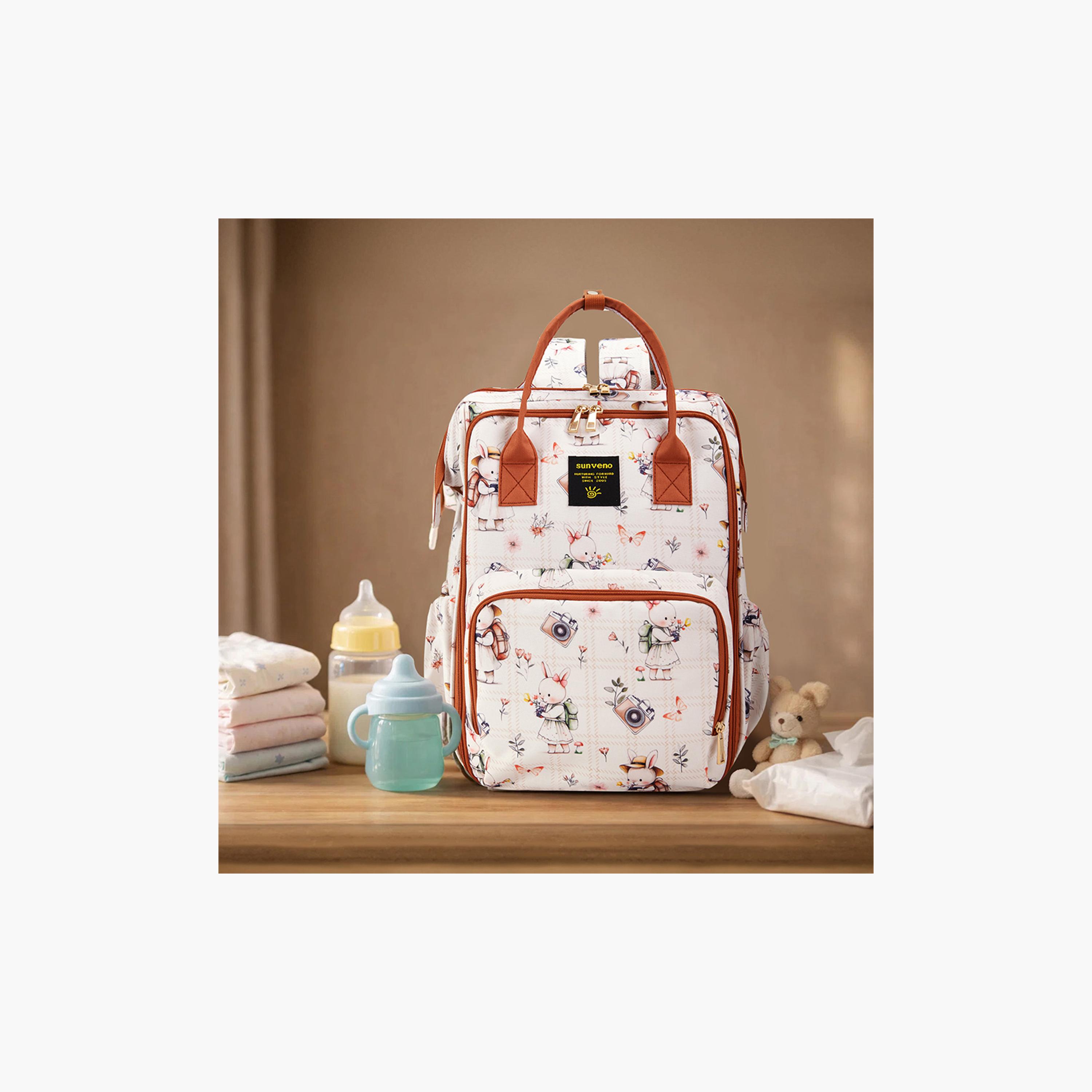 Sunveno Multi-Pocket Diaper Backpack with Insulated Pockets & Anti-Theft Pocket-baby-gear-diaperbags-image-4