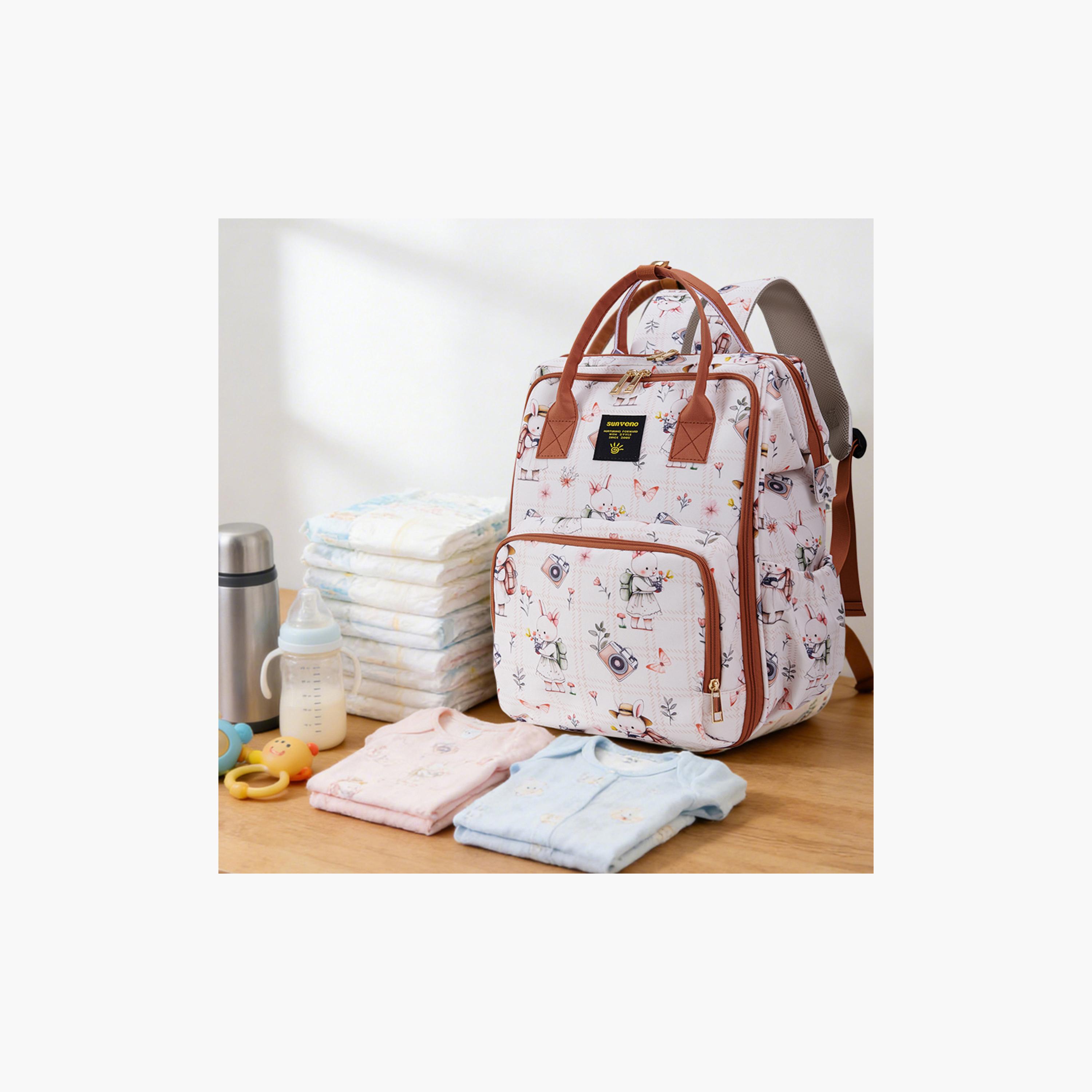Sunveno Multi-Pocket Diaper Backpack with Insulated Pockets & Anti-Theft Pocket-baby-gear-diaperbags-image-5