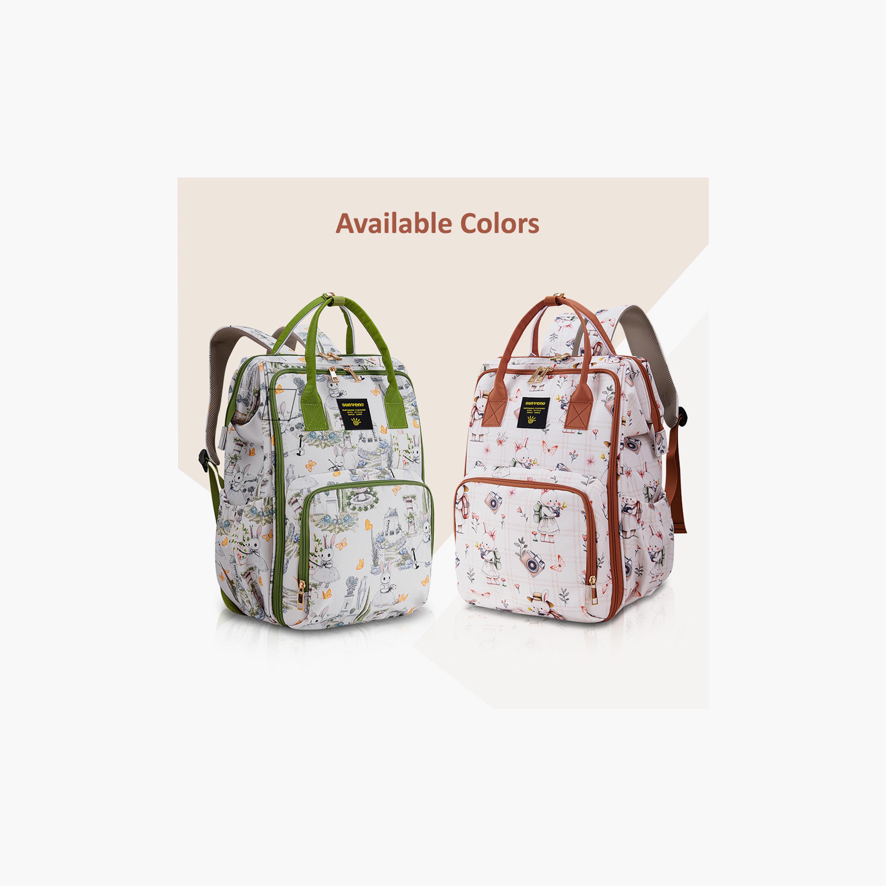 Sunveno Multi-Pocket Diaper Backpack with Insulated Pockets & Anti-Theft Pocket-baby-gear-diaperbags-image-6