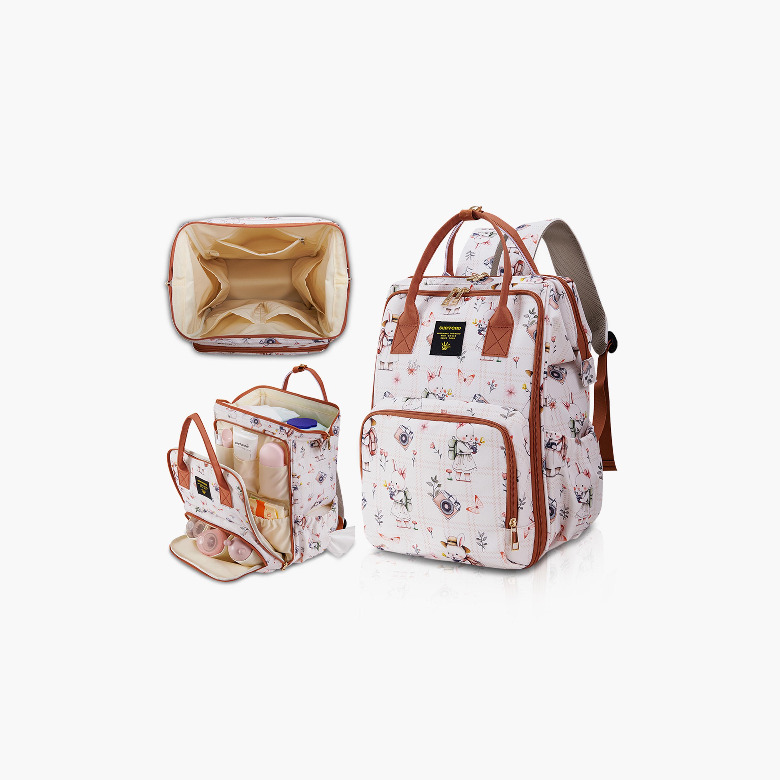 Sunveno Multi-Pocket Diaper Backpack with Insulated Pockets & Anti-Theft Pocket-baby-gear-diaperbags-image-9