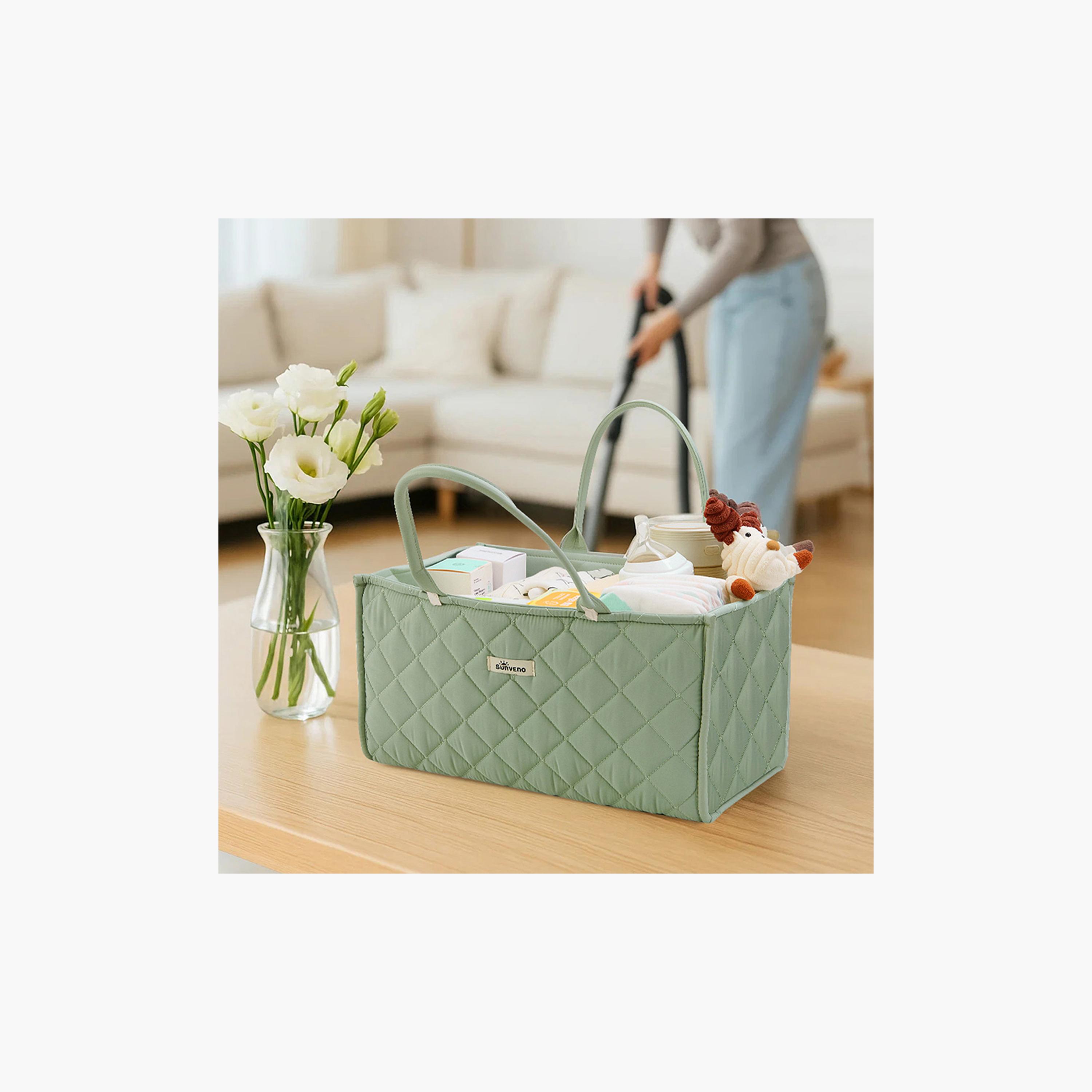 Sunveno Foldable Nursery Organizer Caddy with Removable Dividers & Carry Handles-baby-nursery-furniture-wardrobesandstorage-image-11