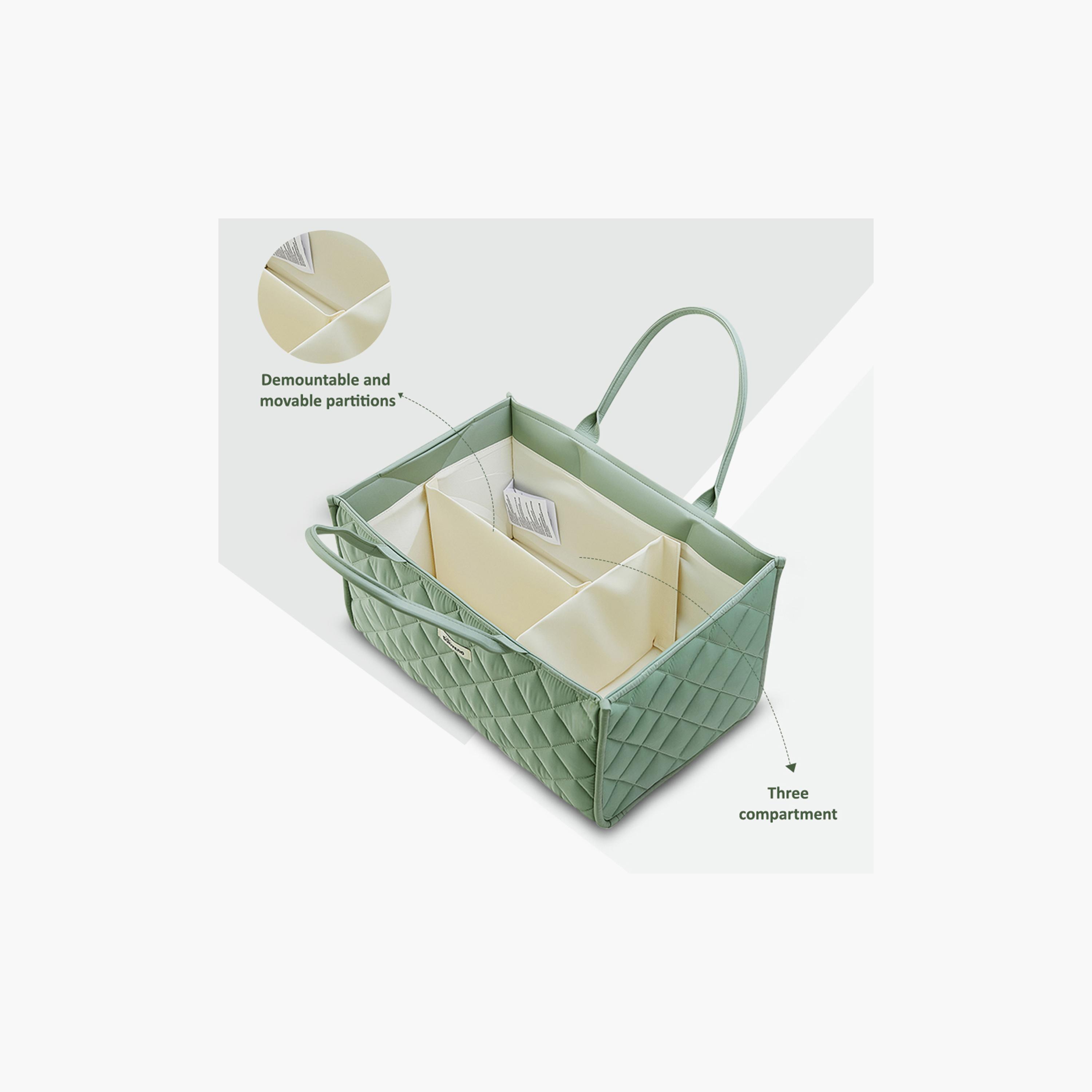 Sunveno Foldable Nursery Organizer Caddy with Removable Dividers & Carry Handles-baby-nursery-furniture-wardrobesandstorage-image-12