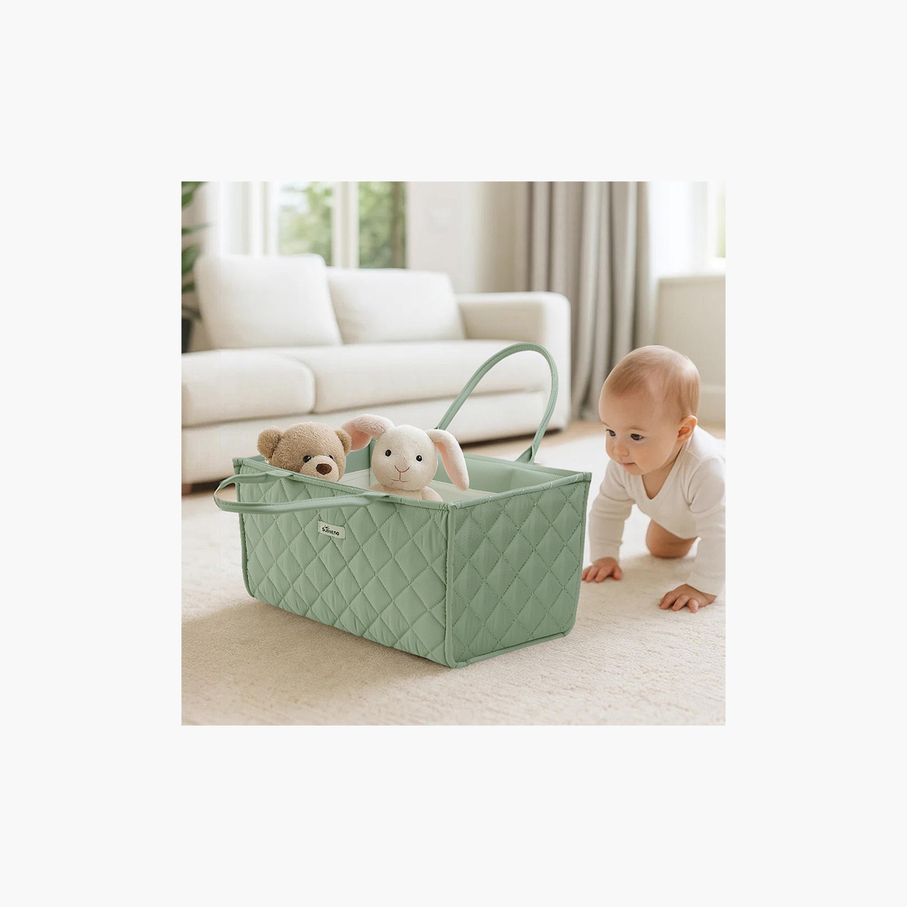 Sunveno Foldable Nursery Organizer Caddy with Removable Dividers & Carry Handles-baby-nursery-furniture-wardrobesandstorage-image-5