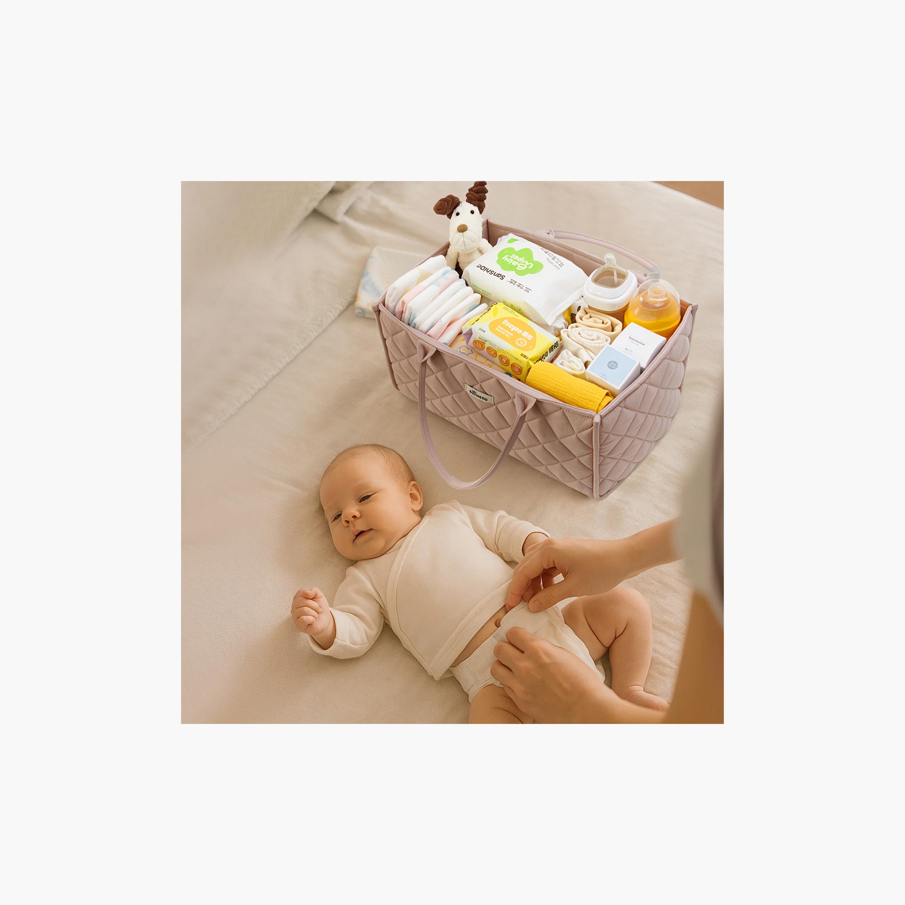 Sunveno Foldable Nursery Organizer Caddy with Removable Dividers & Carry Handles-baby-nursery-furniture-wardrobesandstorage-image-11
