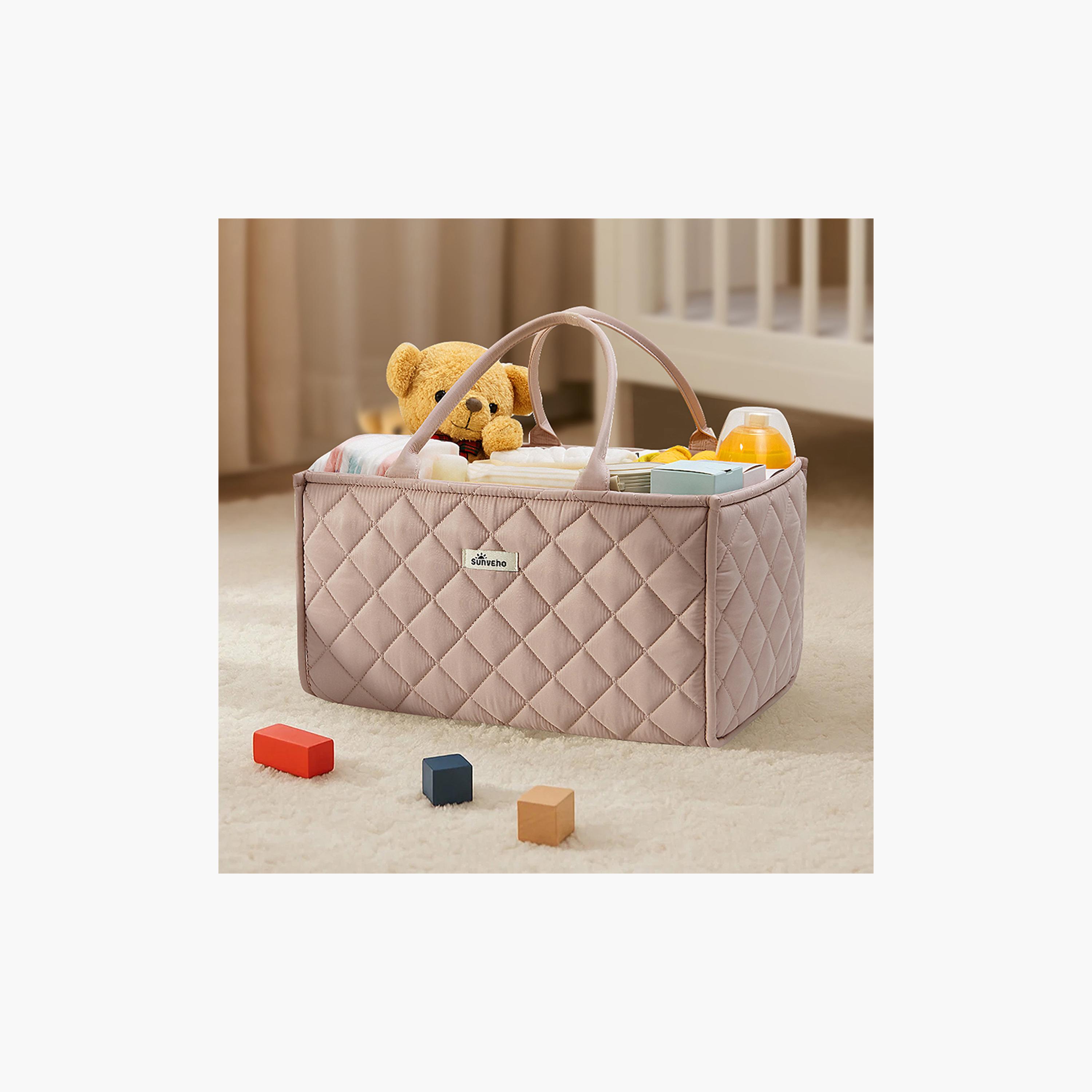 Sunveno Foldable Nursery Organizer Caddy with Removable Dividers & Carry Handles-baby-nursery-furniture-wardrobesandstorage-image-12