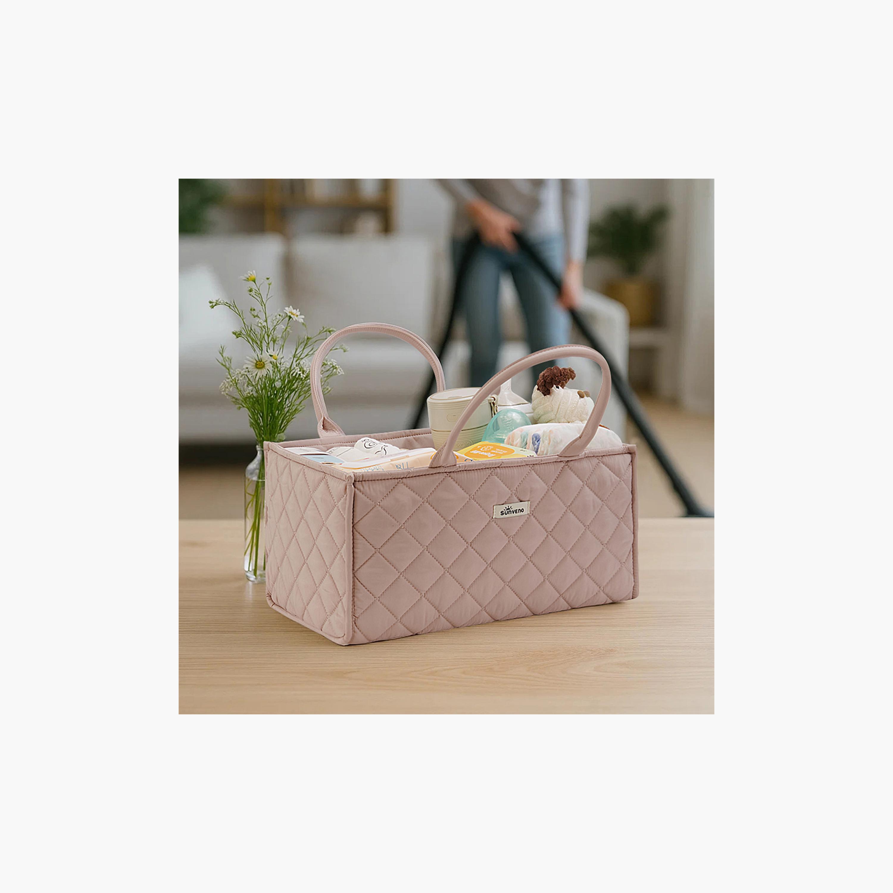 Sunveno Foldable Nursery Organizer Caddy with Removable Dividers & Carry Handles-baby-nursery-furniture-wardrobesandstorage-image-3