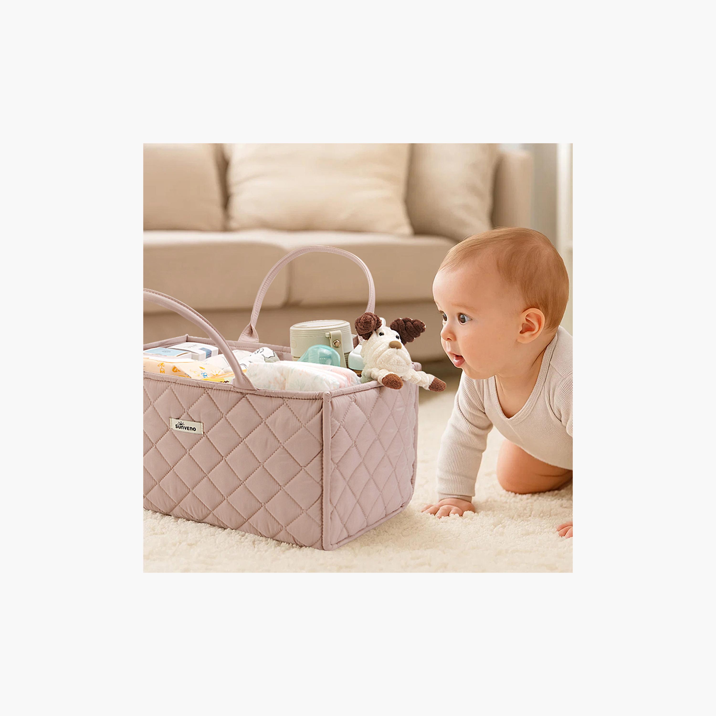Sunveno Foldable Nursery Organizer Caddy with Removable Dividers & Carry Handles-baby-nursery-furniture-wardrobesandstorage-image-6
