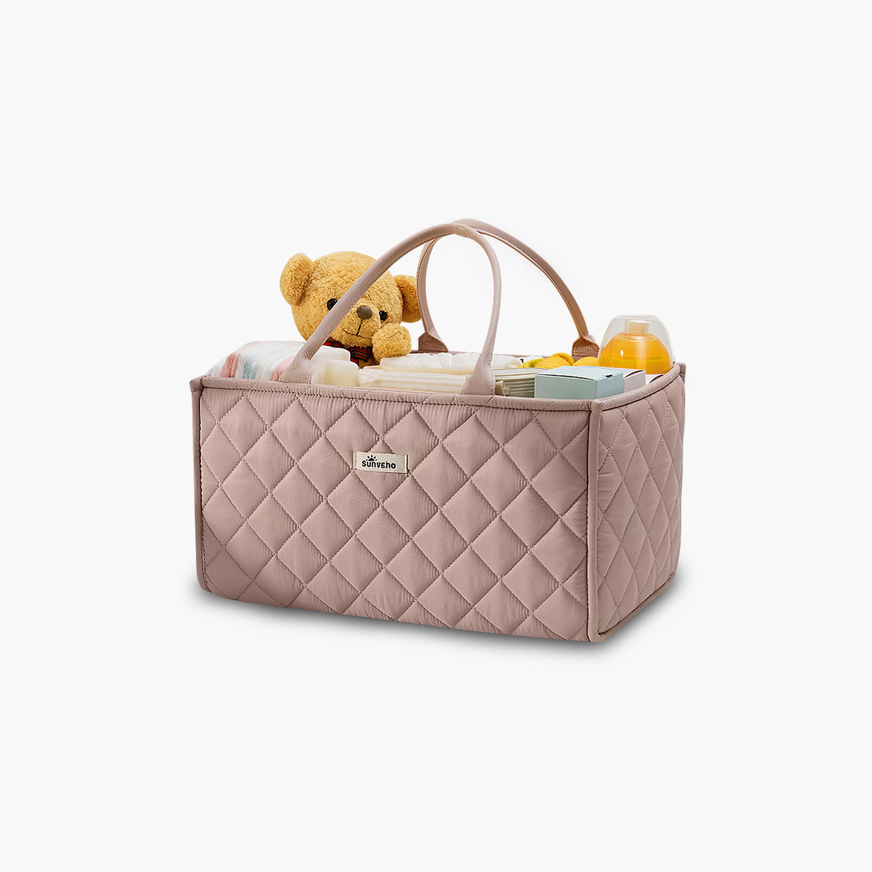 Sunveno Foldable Nursery Organizer Caddy with Removable Dividers & Carry Handles-baby-nursery-furniture-wardrobesandstorage-image-9