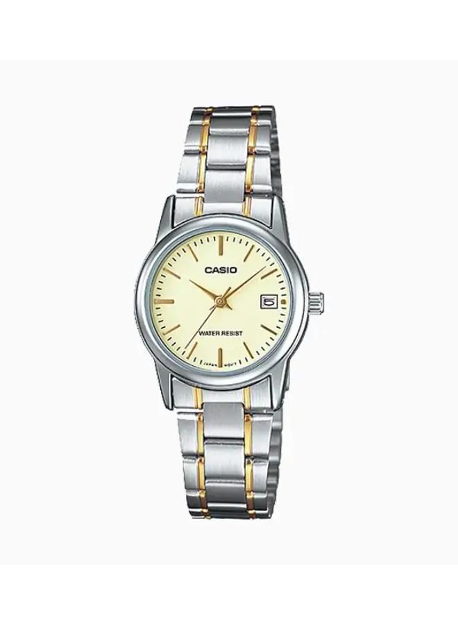 Casio Women's Analog Beige Dial Watch  | LTP-V002SG-9AUDF-women-watchesandjewellery-watches-image-1