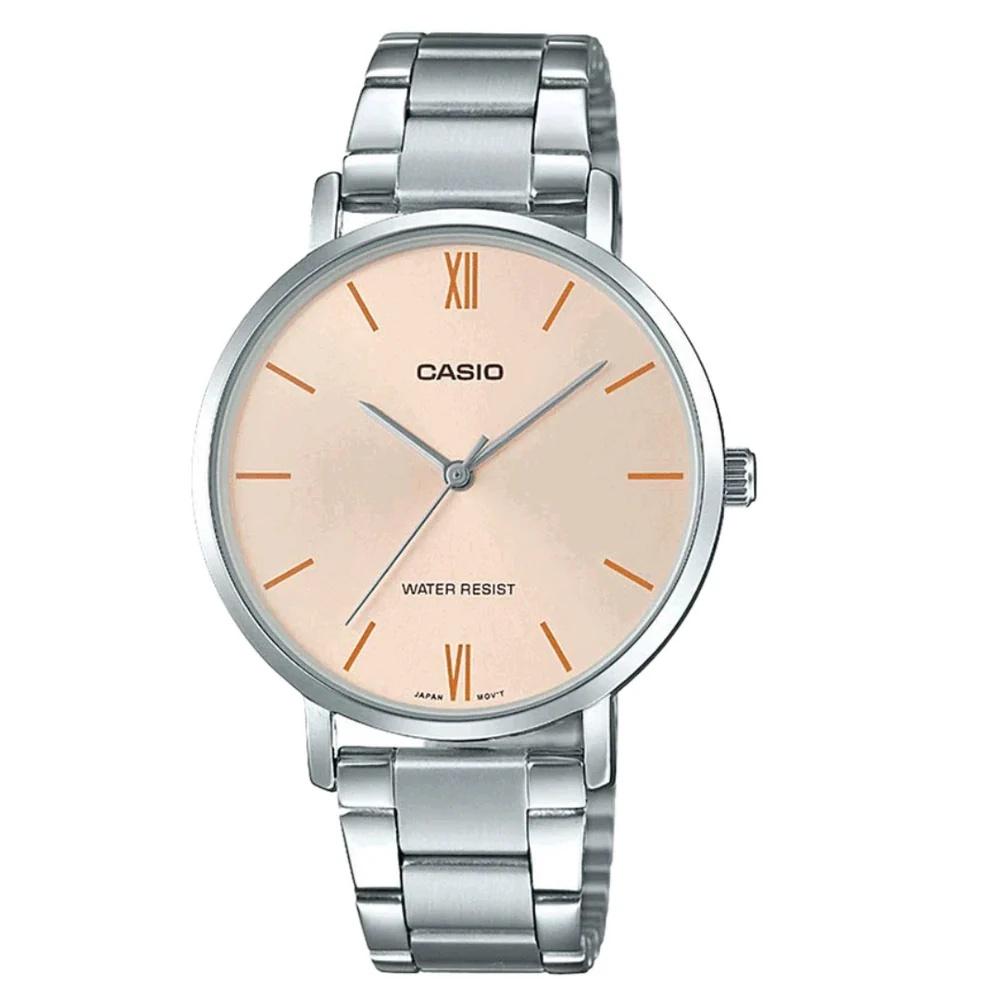 Casio Women's Analog Peach Dial Watch  | LTP-VT01D-4BUDF-women-watchesandjewellery-watches-image-1