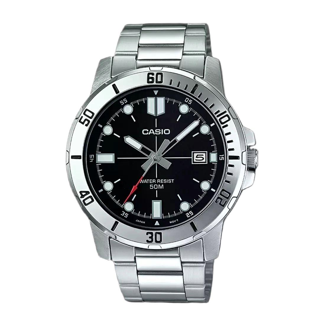 Casio Men's Analog Black Dial Watch  | MTP-VD01D-1EVUDF-men-watchesandjewellery-watches-image-1