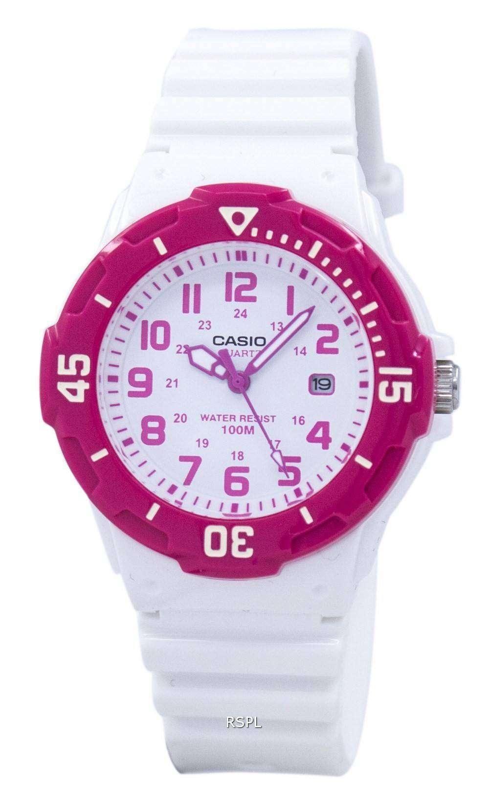 ساعة كاسيو نسائية تناظرية بمينا أبيض | LRW-200H-4BVDF-women-watchesandjewellery-watches-image-1