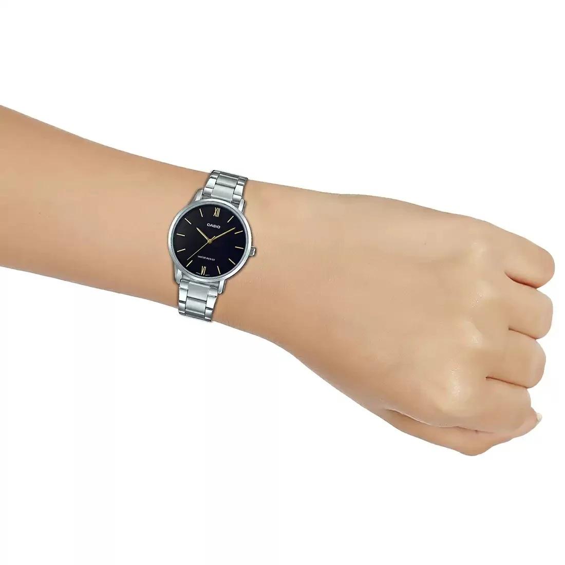 ساعة كاسيو نسائية تناظرية بمينا أسود | LTP-VT01D-1BUDF-women-watchesandjewellery-watches-image-5