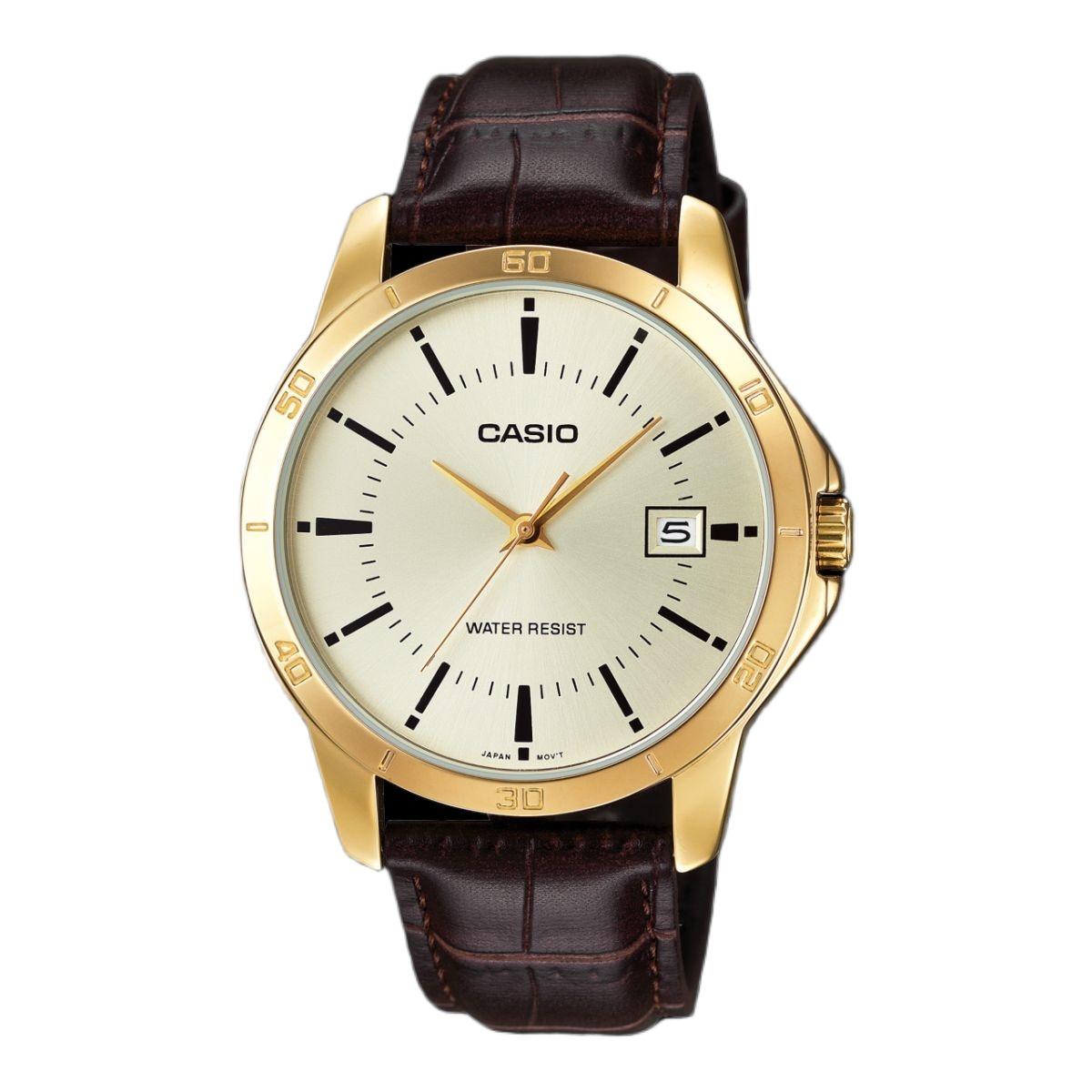 Casio Men's Analog Gold Dial Watch  | MTP-V004GL-9AUDF-men-watchesandjewellery-watches-image-1