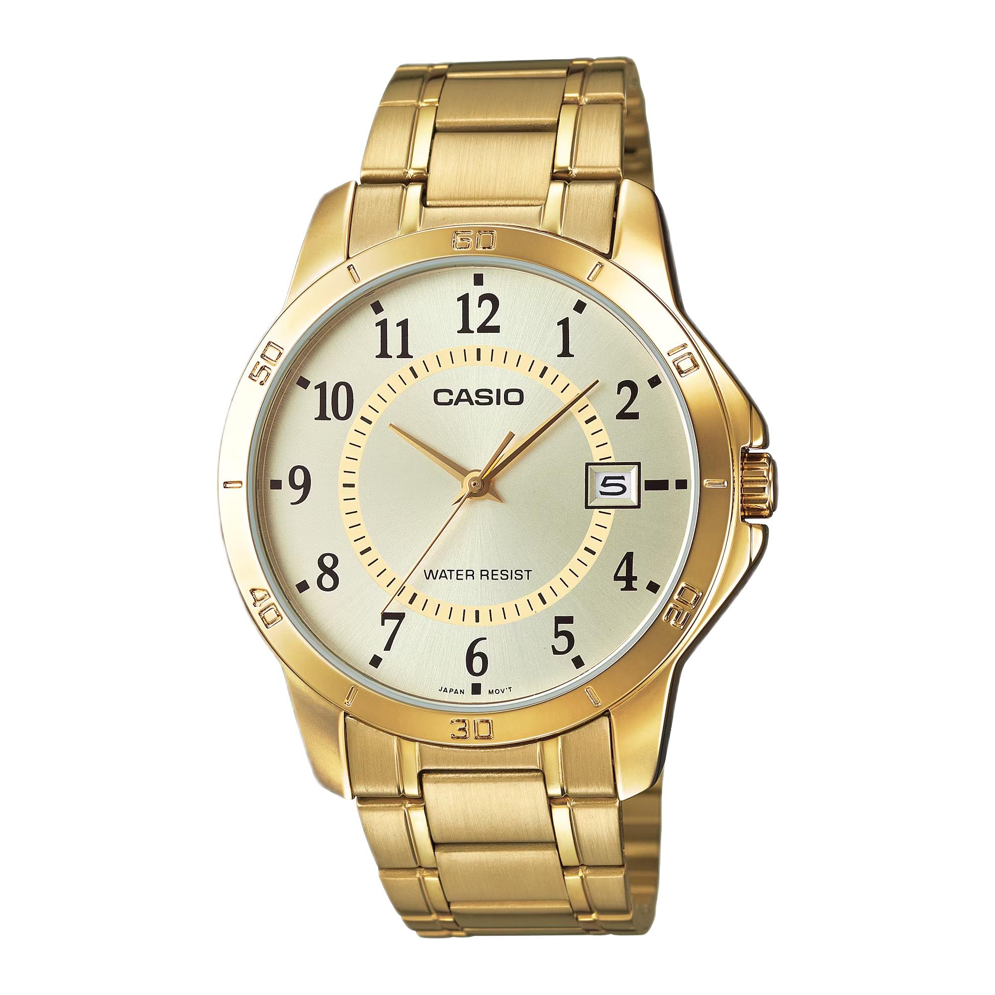 CASIO Men's Analog Gold tone Dial Watch  | MTP-V004G-9BUDF-men-watchesandjewellery-watches-image-1