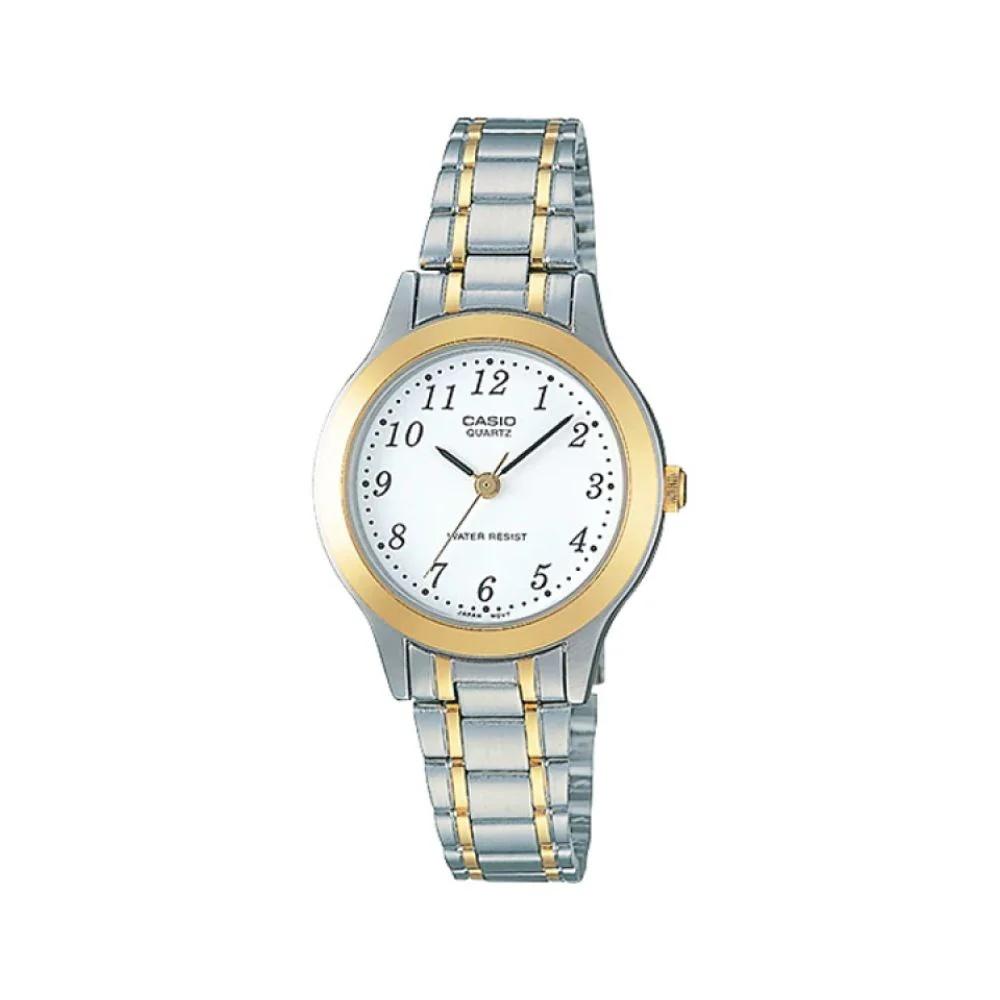 ساعة كاسيو نسائية تناظرية بمينا أبيض | LTP-1128G-7BRDF-women-watchesandjewellery-watches-image-1