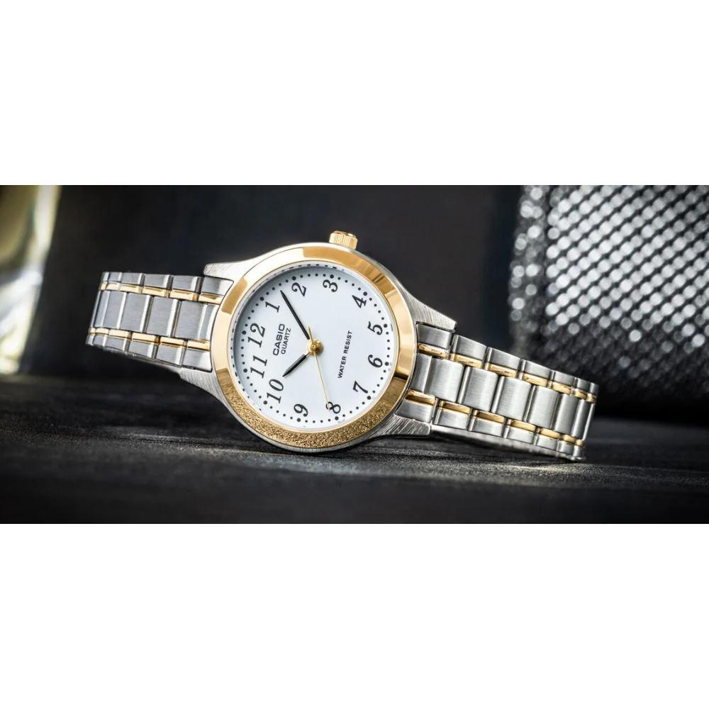 ساعة كاسيو نسائية تناظرية بمينا أبيض | LTP-1128G-7BRDF-women-watchesandjewellery-watches-image-2
