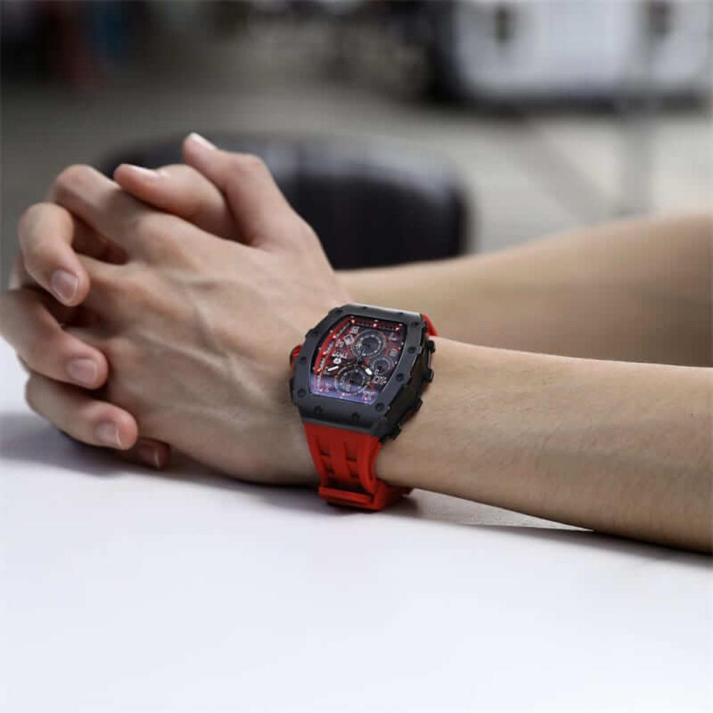 Tsar Bomba Men's Analog Red Dial Watch  | TB8204Q-37-men-watchesandjewellery-watches-image-5