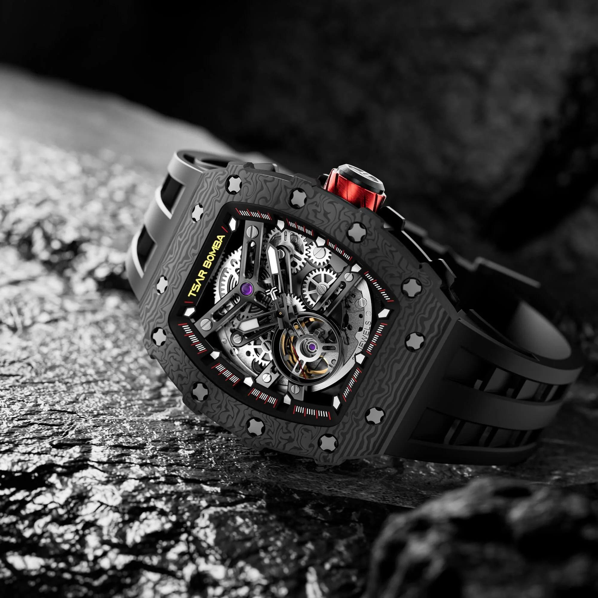 Tsar Bomba Men's Automatic Black Dial Watch  | TB8208CF-38-men-watchesandjewellery-watches-image-2