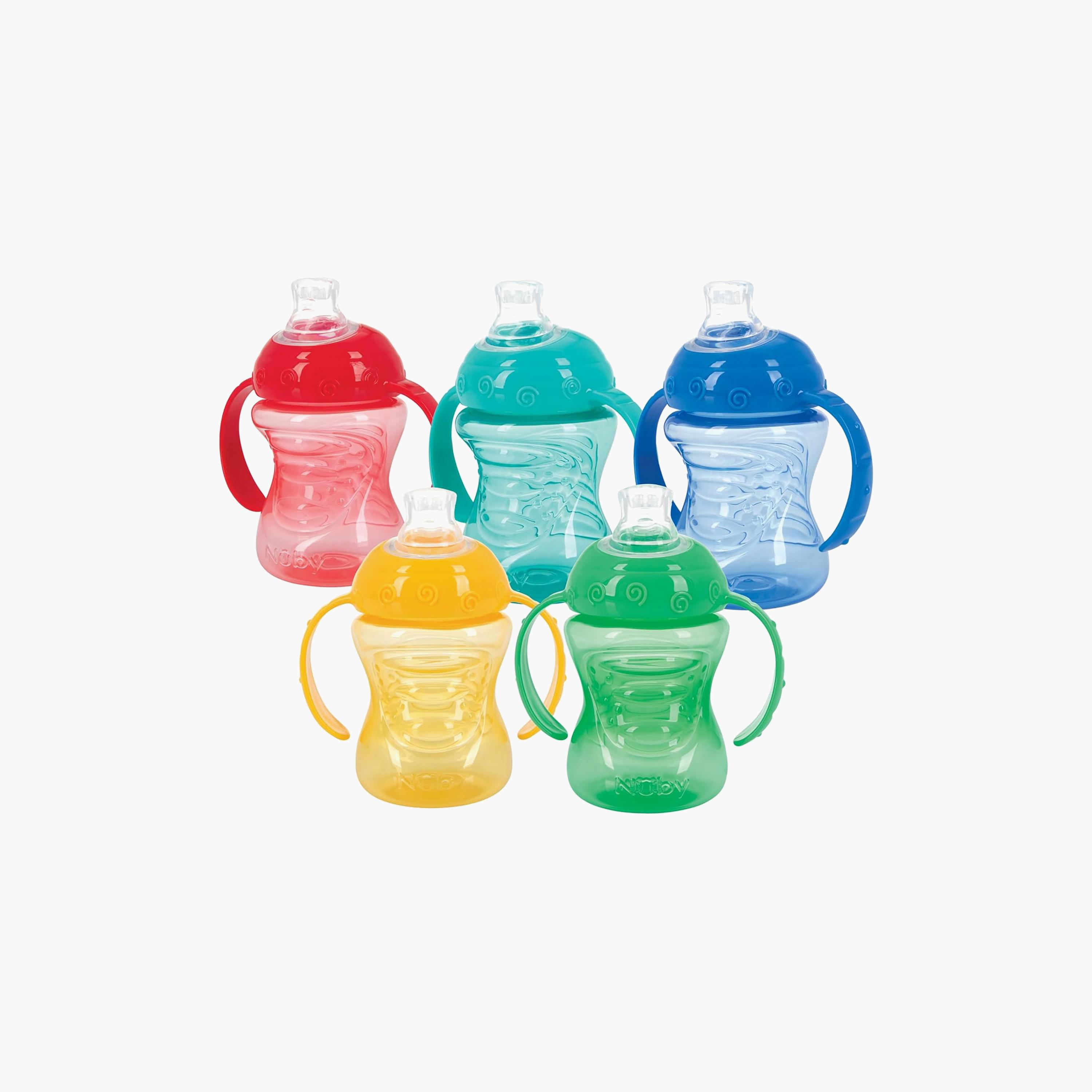 Nuby Grip & Sip Spill Resistant Training Cup with Handles - Assorted - 240 ml-baby-feeding-mealtimeessentials-image-2
