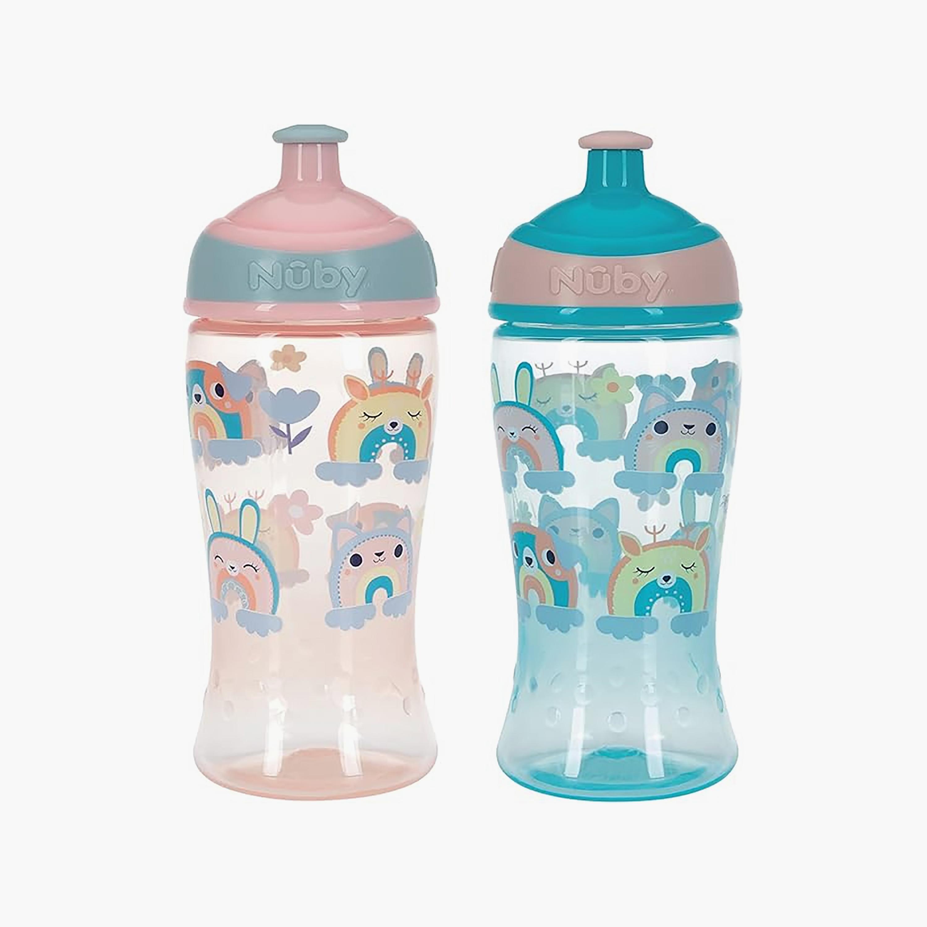 Nuby Super Slurp Drinking Cup with Flip Straw - Assorted - 350 ml-baby-feeding-mealtimeessentials-image-2