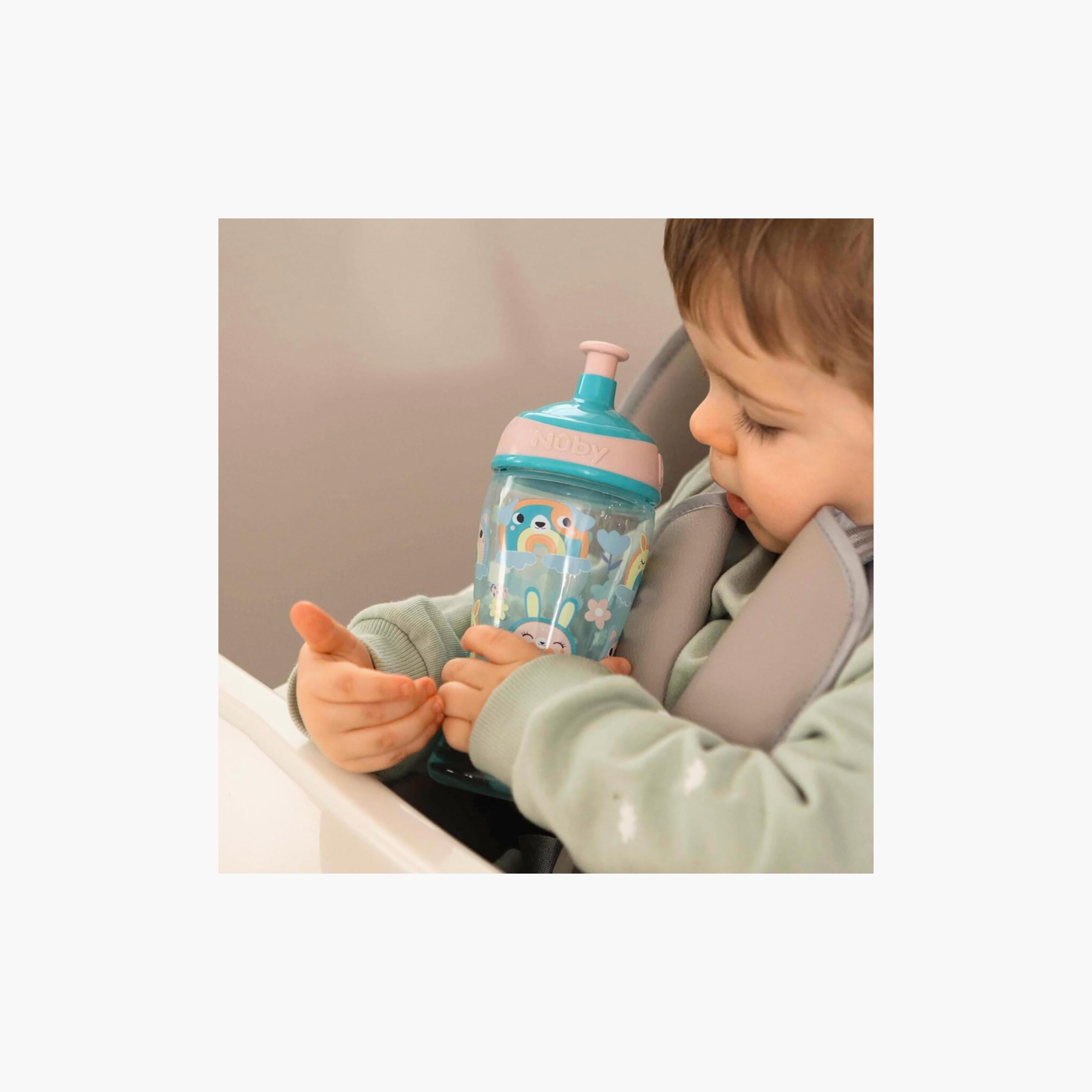 Nuby Super Slurp Drinking Cup with Flip Straw - Assorted - 350 ml-baby-feeding-mealtimeessentials-image-4