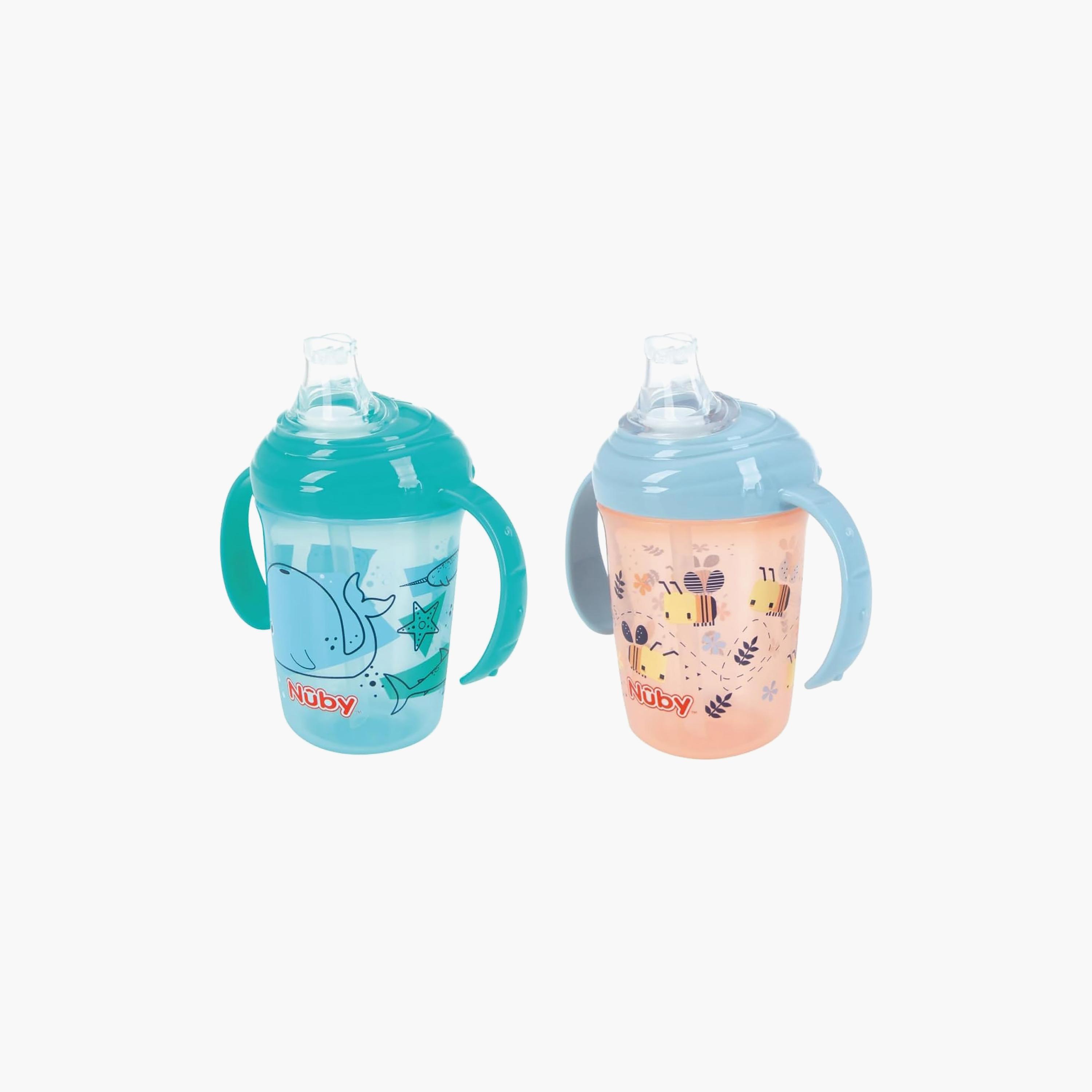 كوب تدريب بمقابض ومقاوم للسكب جريب أند سيب ألوان متنوعة سعة 350 مل من نوبي-baby-feeding-mealtimeessentials-image-2