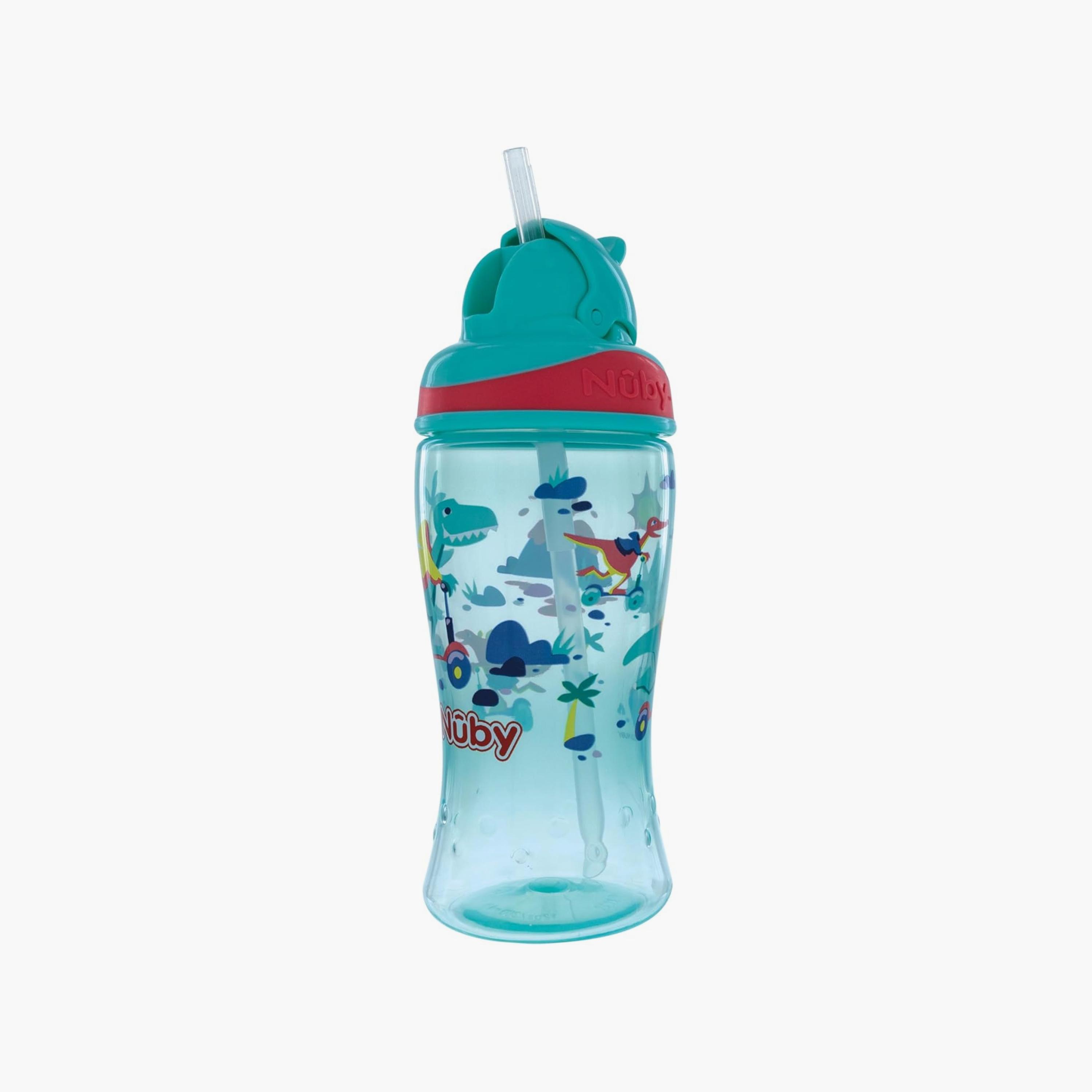 Nuby Flip It Leak Resistant Drinking Cup with Flip Straw Lid - Assorted - 350 ml-baby-feeding-mealtimeessentials-image-1