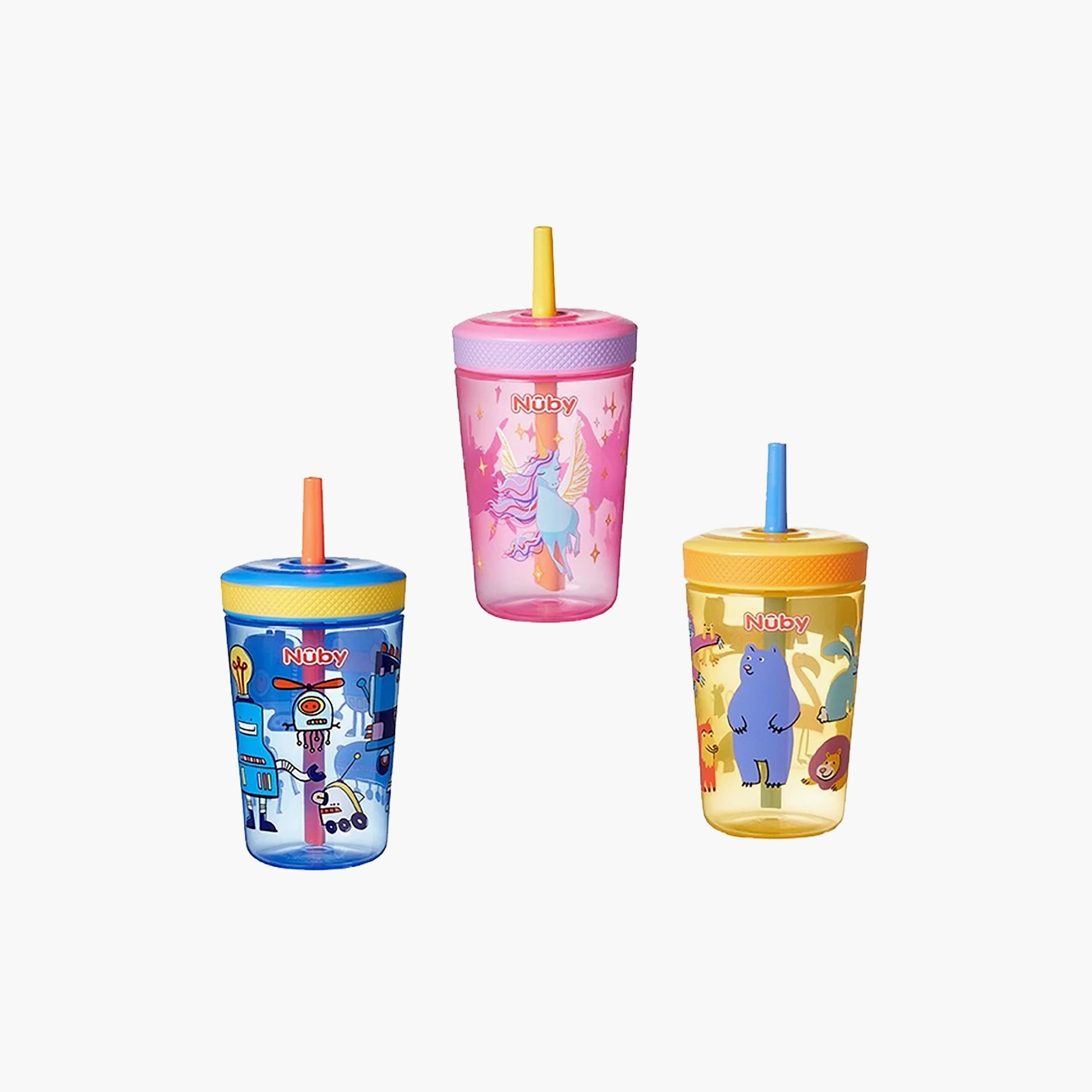 Nuby Sip It Swirler Straw Cup with Leak Resistant -Assorted - 443 ml-baby-feeding-mealtimeessentials-image-2