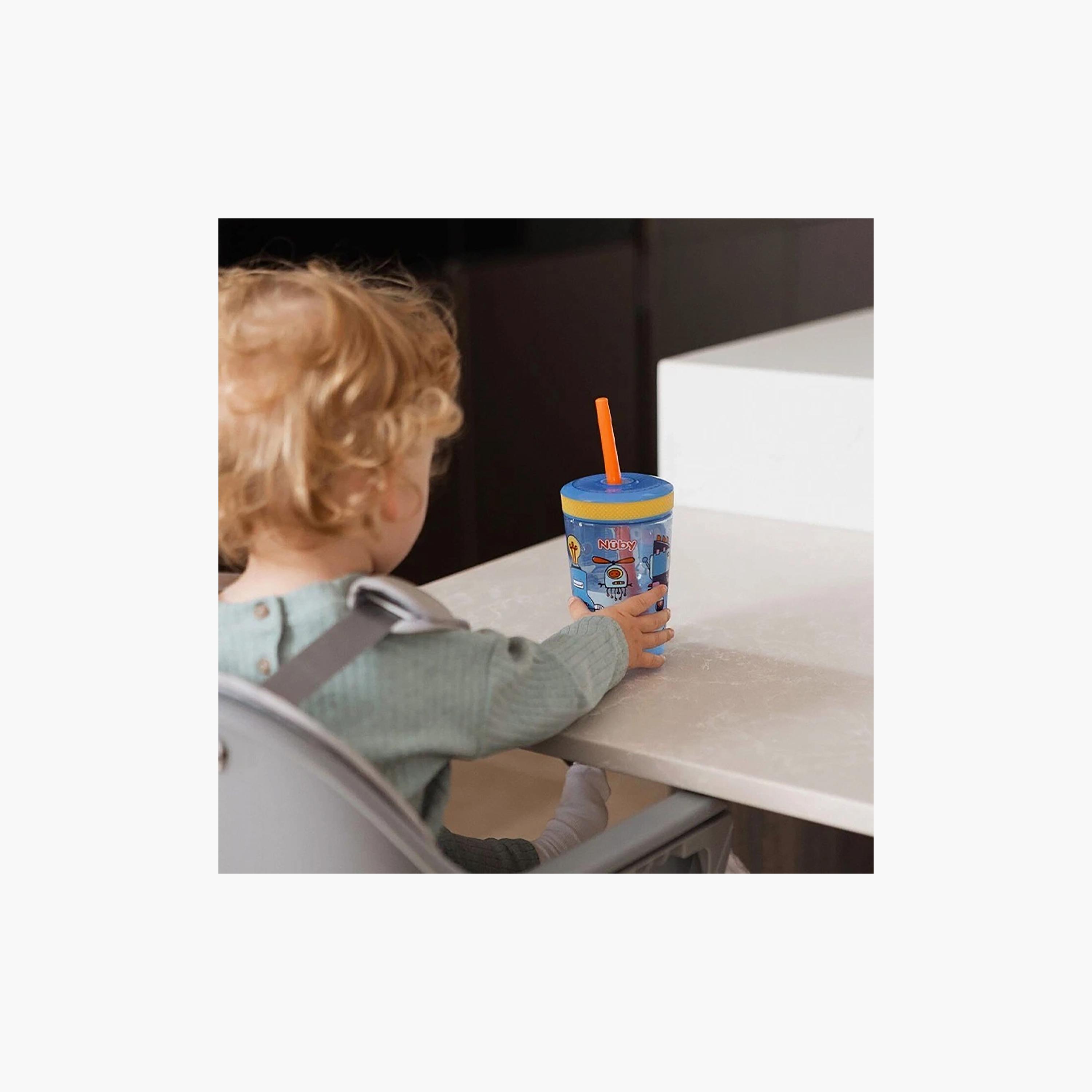 Nuby Sip It Swirler Straw Cup with Leak Resistant -Assorted - 443 ml-baby-feeding-mealtimeessentials-image-4