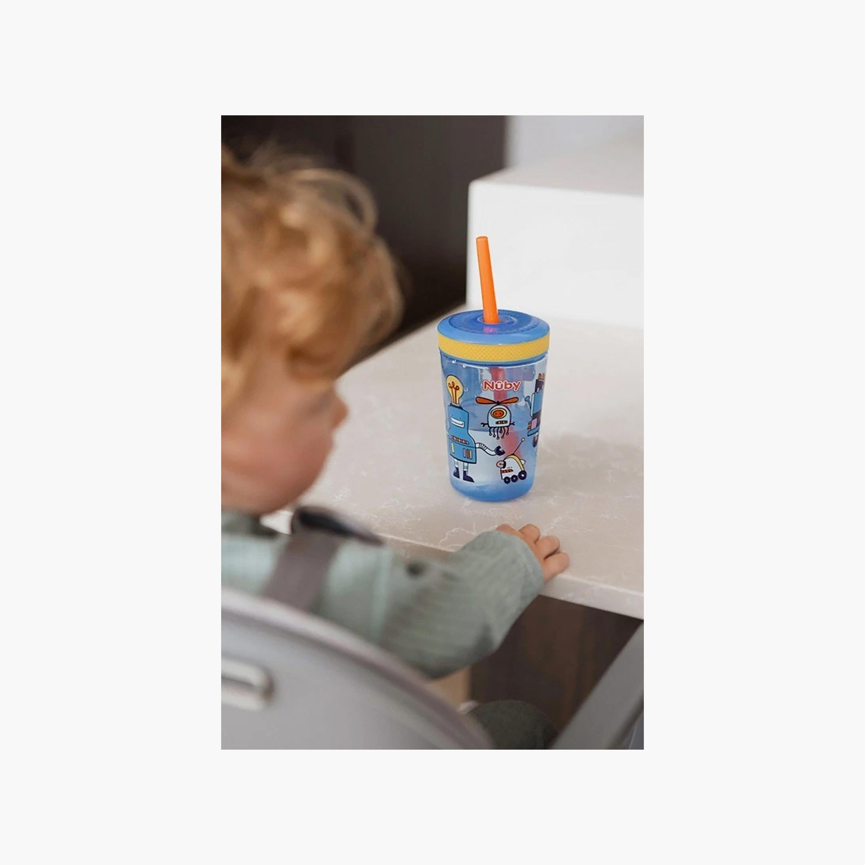 Nuby Sip It Swirler Straw Cup with Leak Resistant -Assorted - 443 ml-baby-feeding-mealtimeessentials-image-5